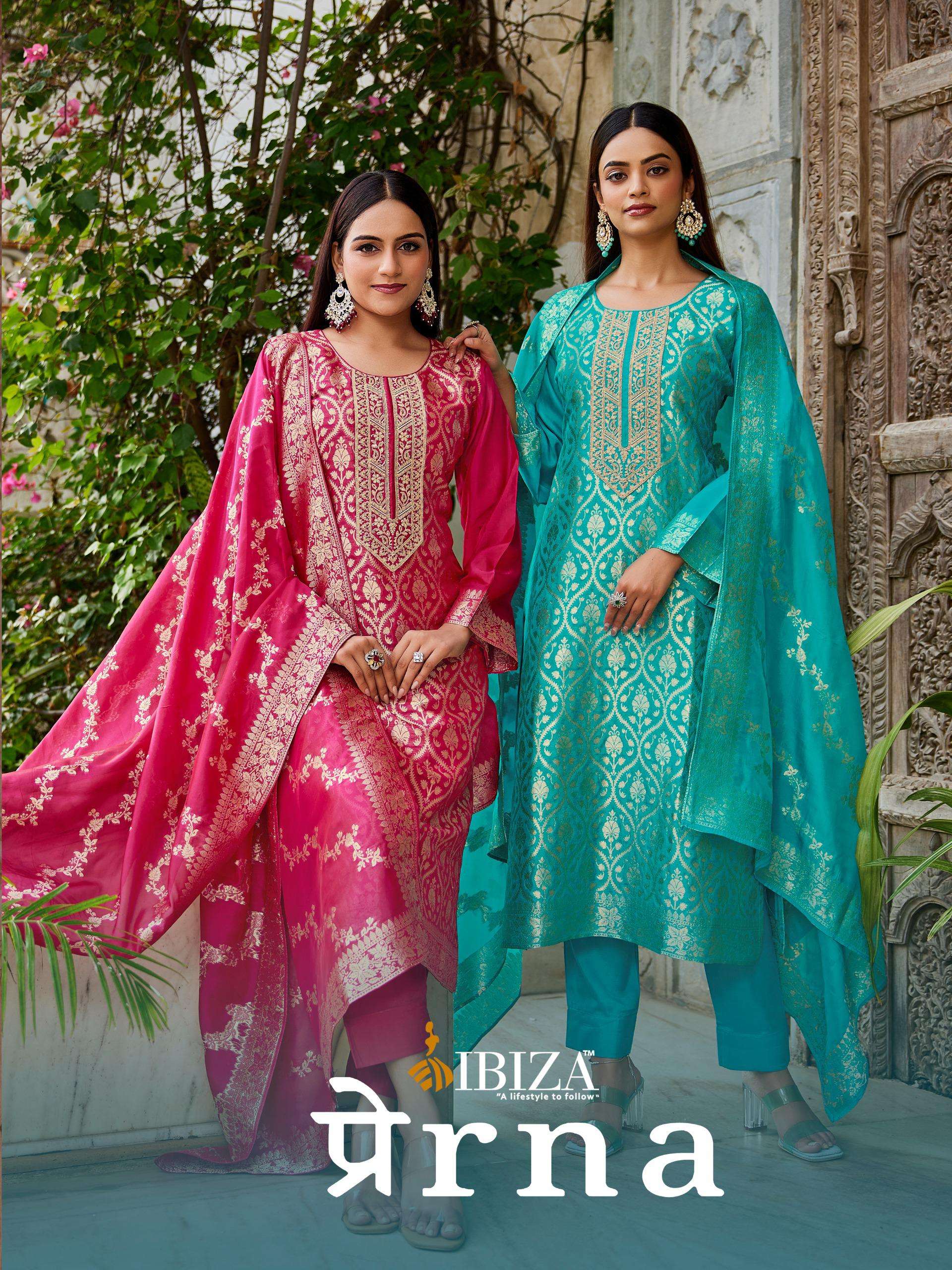 IBIZA PRERNA BANGLORY SILK JACQUARD PATTERN SUIT FOR SPECIAL...