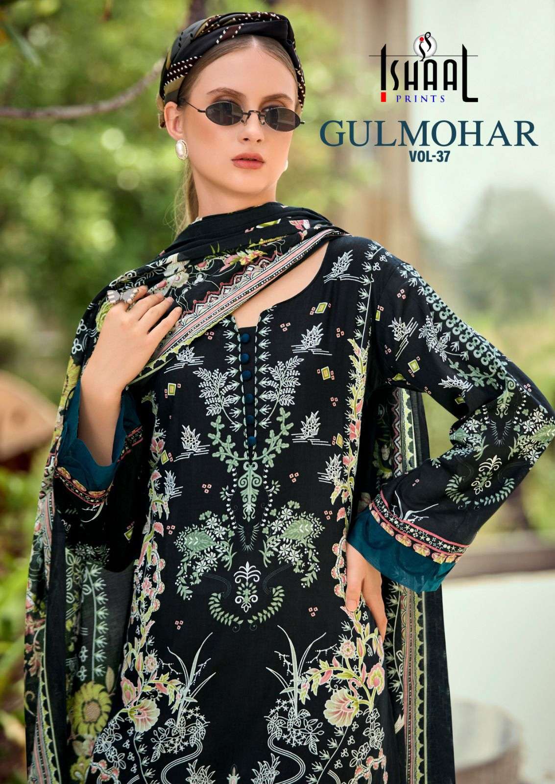 ISHAAL GULMOHAR VOL 37 PURE LAWN FABRIC PAKISTANI STYLE SUIT...