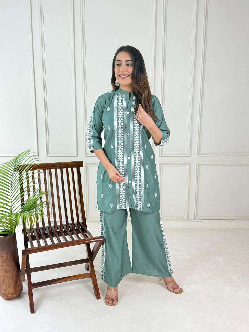 K 215 VETICAN WORK DESIGN CORD SET FOR DIWALI FESTIVAL CLOTH...