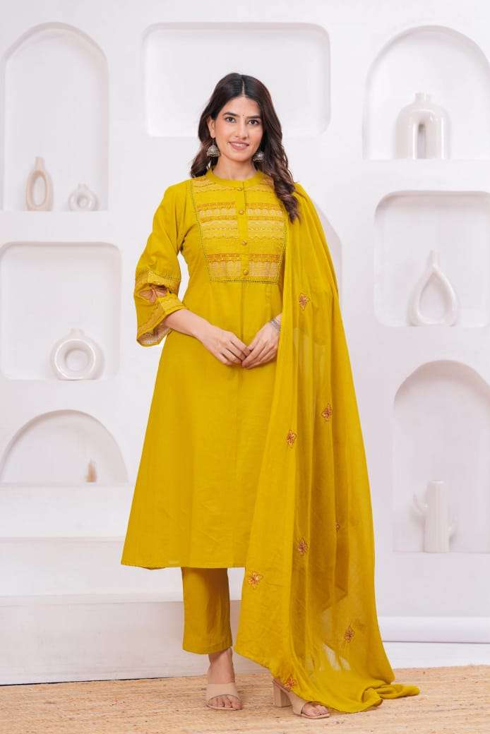 K 247 PREMIUM COTTON FABRIC DESIGNER SUIT FOR EVENT TRADITIO...