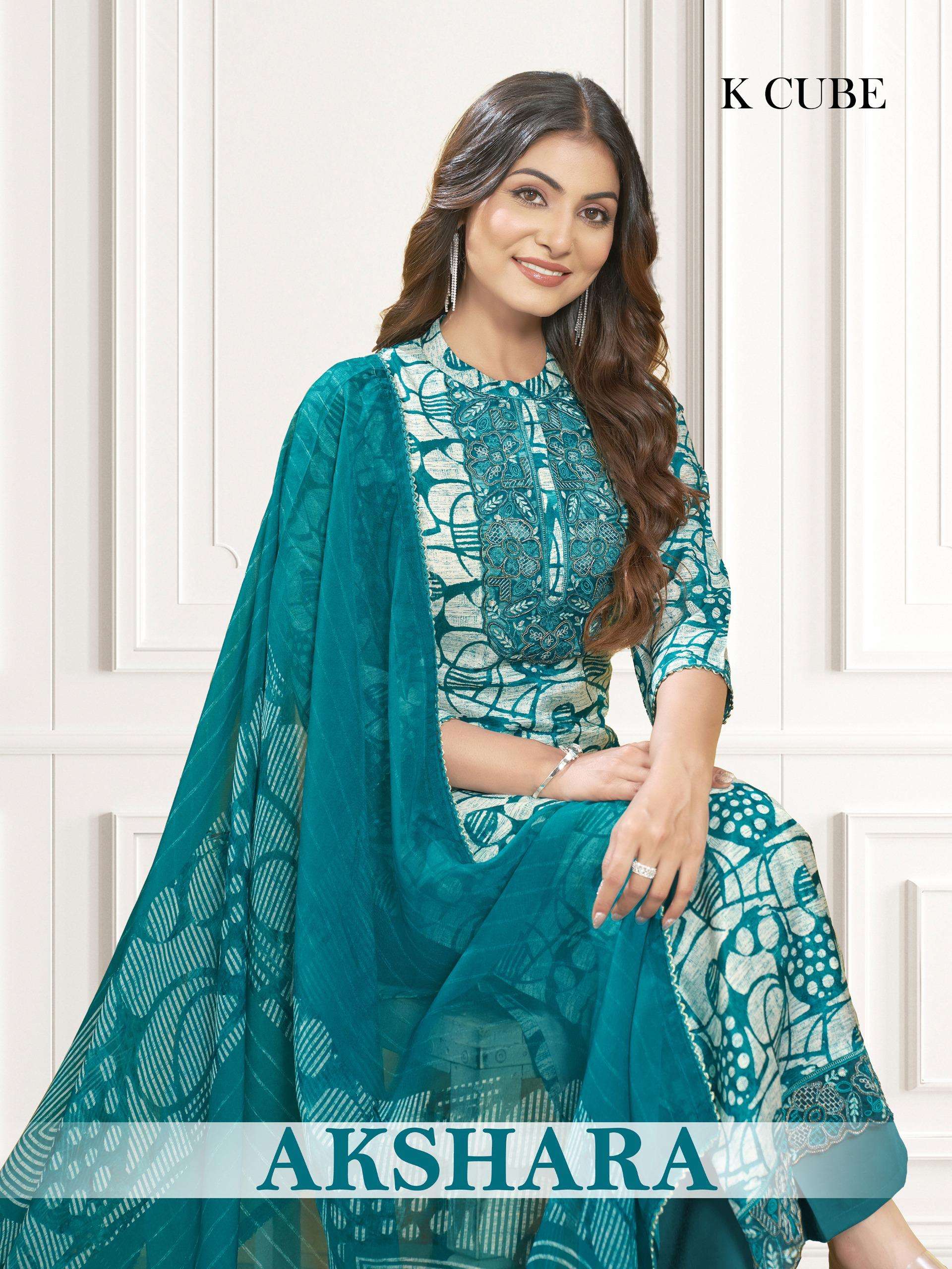K CUBE AKSHARA MUSLIN DIGITAL PRINT DRESS MATERIAL FOR WOMEN...