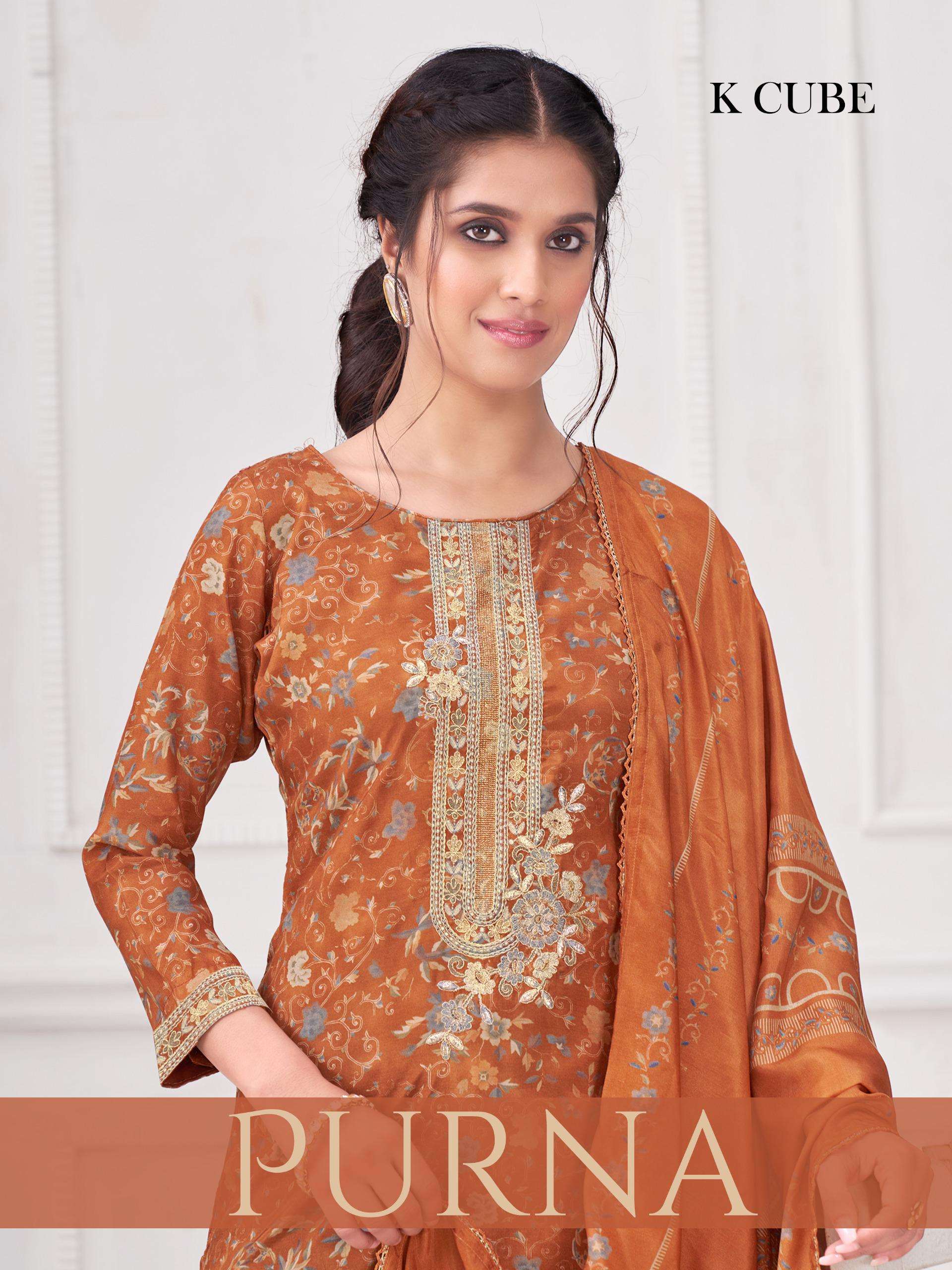 K CUBE PURNA WEDDIGN FUNCTION SILK EMBROIDERY WORK SUIT FOR ...