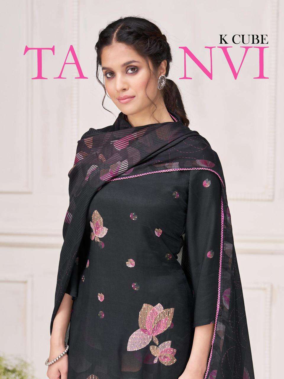 K CUBE TANVI MUSLIN SILK EMBROIDERY SALWAR SUIT FOR HIGH BRA...