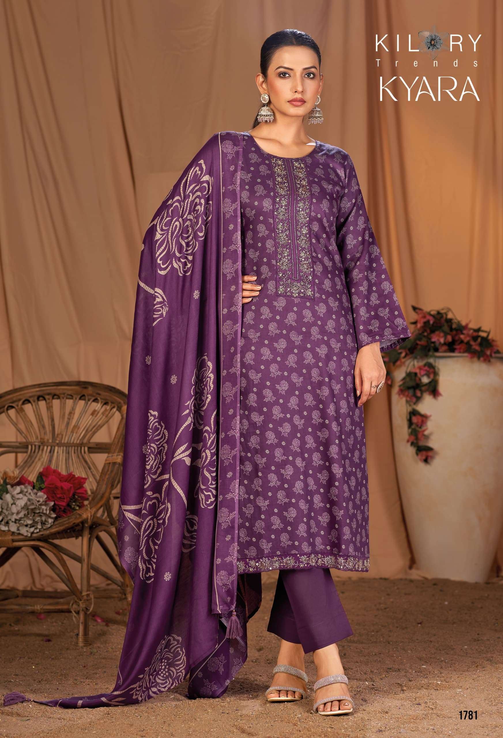 KILORY TRENDS KYARA JAM SILK DIGITAL PRINTED SALWAR SUIT COL...