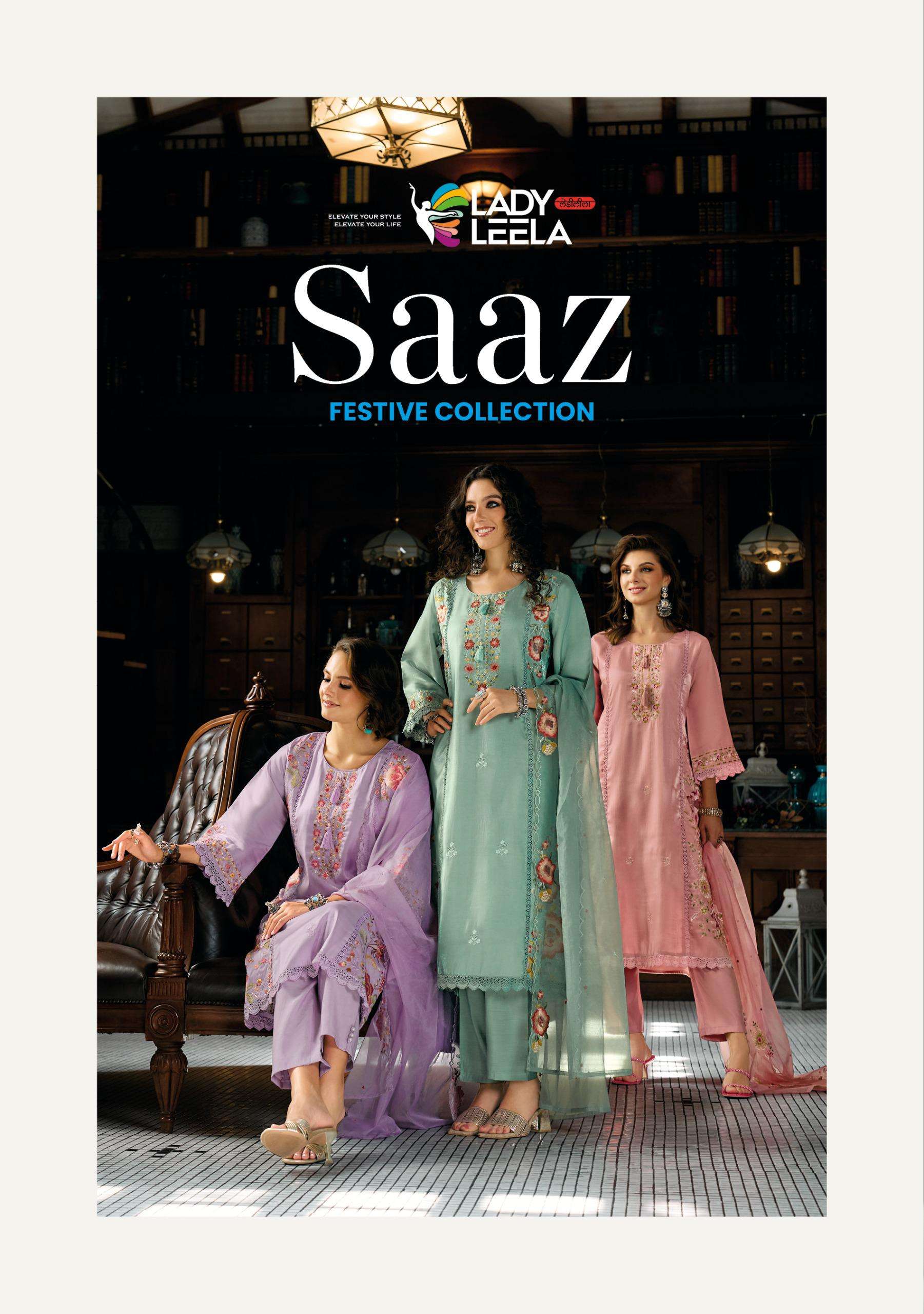 LADY LEELA SAAZ WEDDING & PARTY WEAR DESIGNER WORK SALWAR SU...