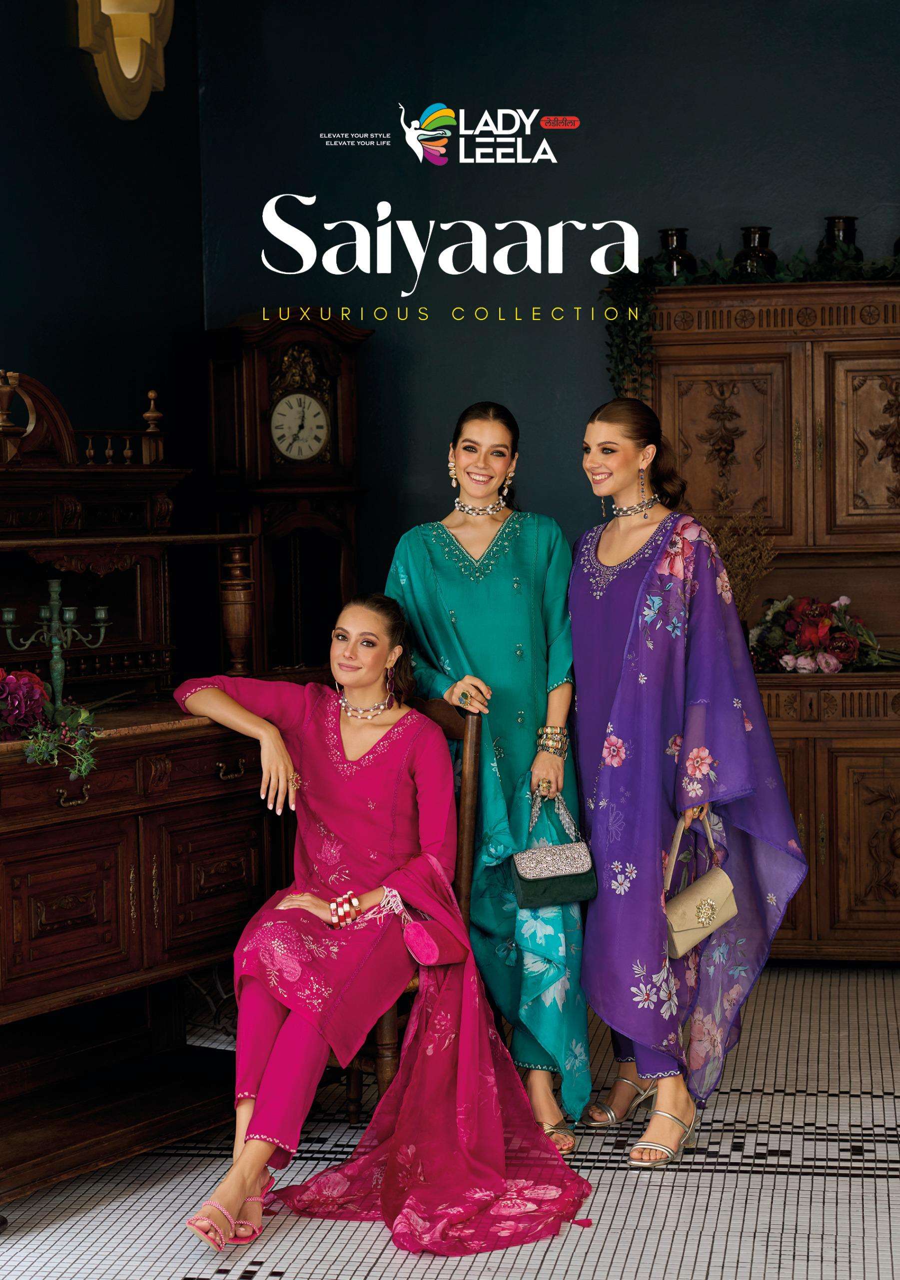 LADY LEELA SAIYAARA TRADITIONAL SUIT EMBROIDERY WORK DESIGNE...