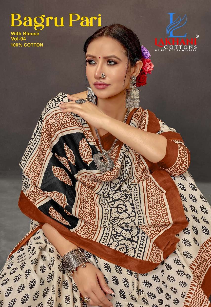 LAKHANI BAGRU PARI VOL 4 SUMMER WEAR PURE COTTON PRINTED SAR...