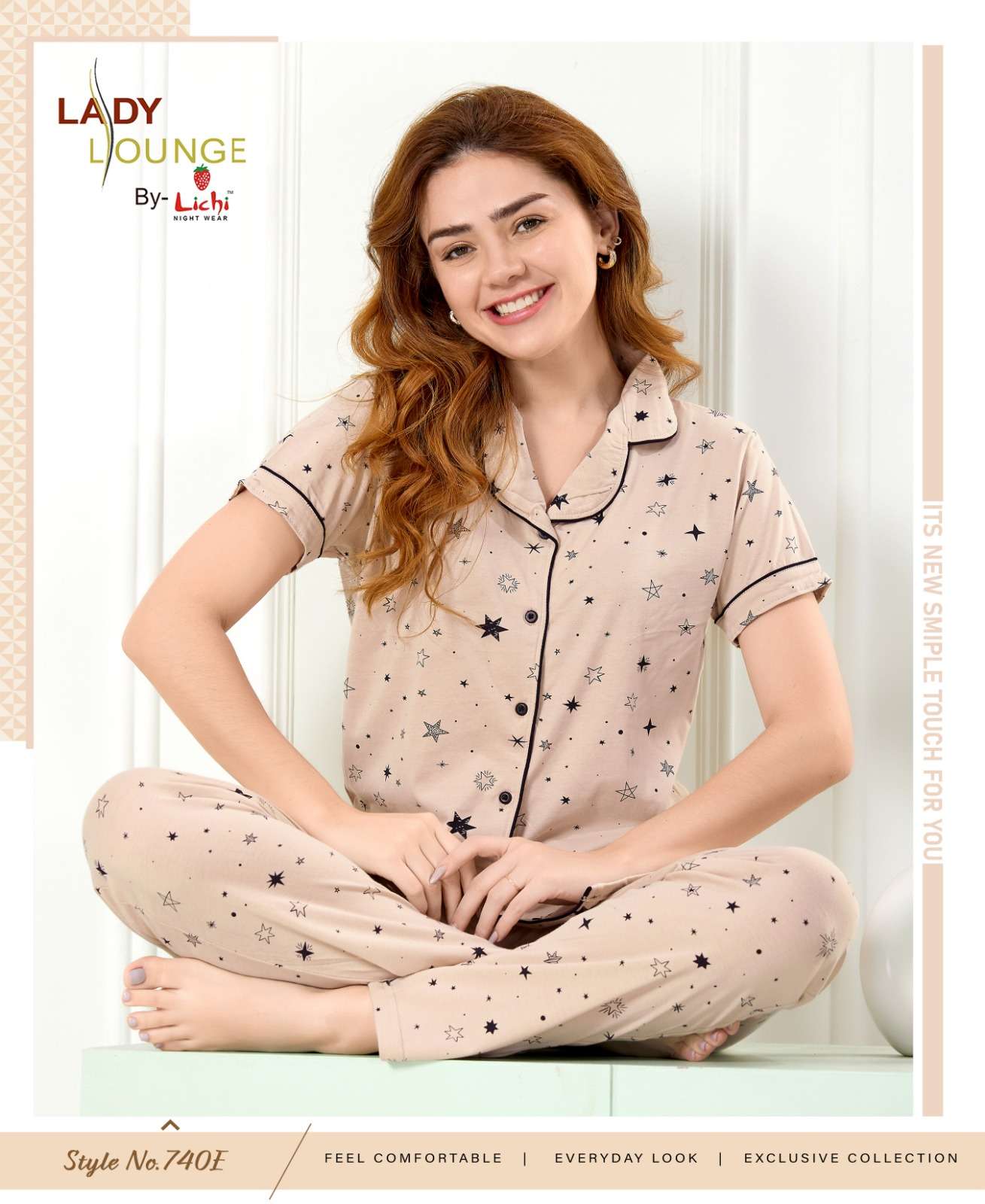 LICHI LADY LOUNGE 704 PRETTY WOMEN COTTON NIGHT SUIT COLLECT...