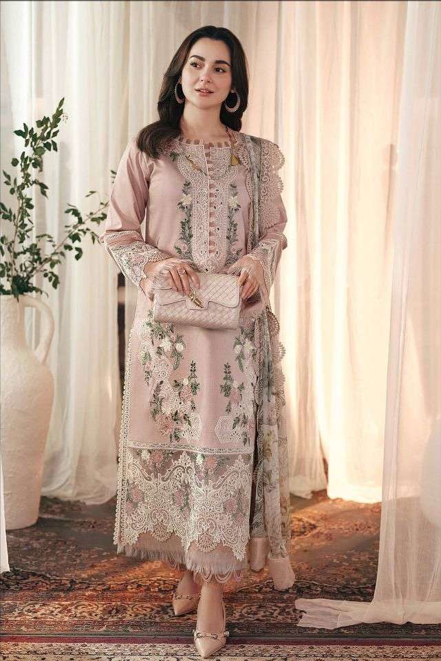 MARYAMS 191 PAKISTANI ACTRESS HANIA AAMIR DRESS FOR EID COTT...
