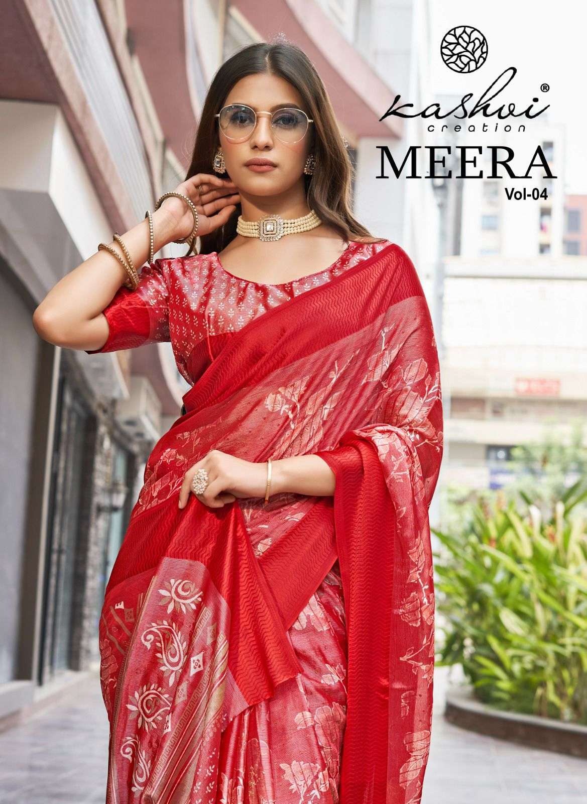 MEERA VOL 4 DIWALI FESTIVAL BRASSO DOBBY BORDER WITH ZARI DE...