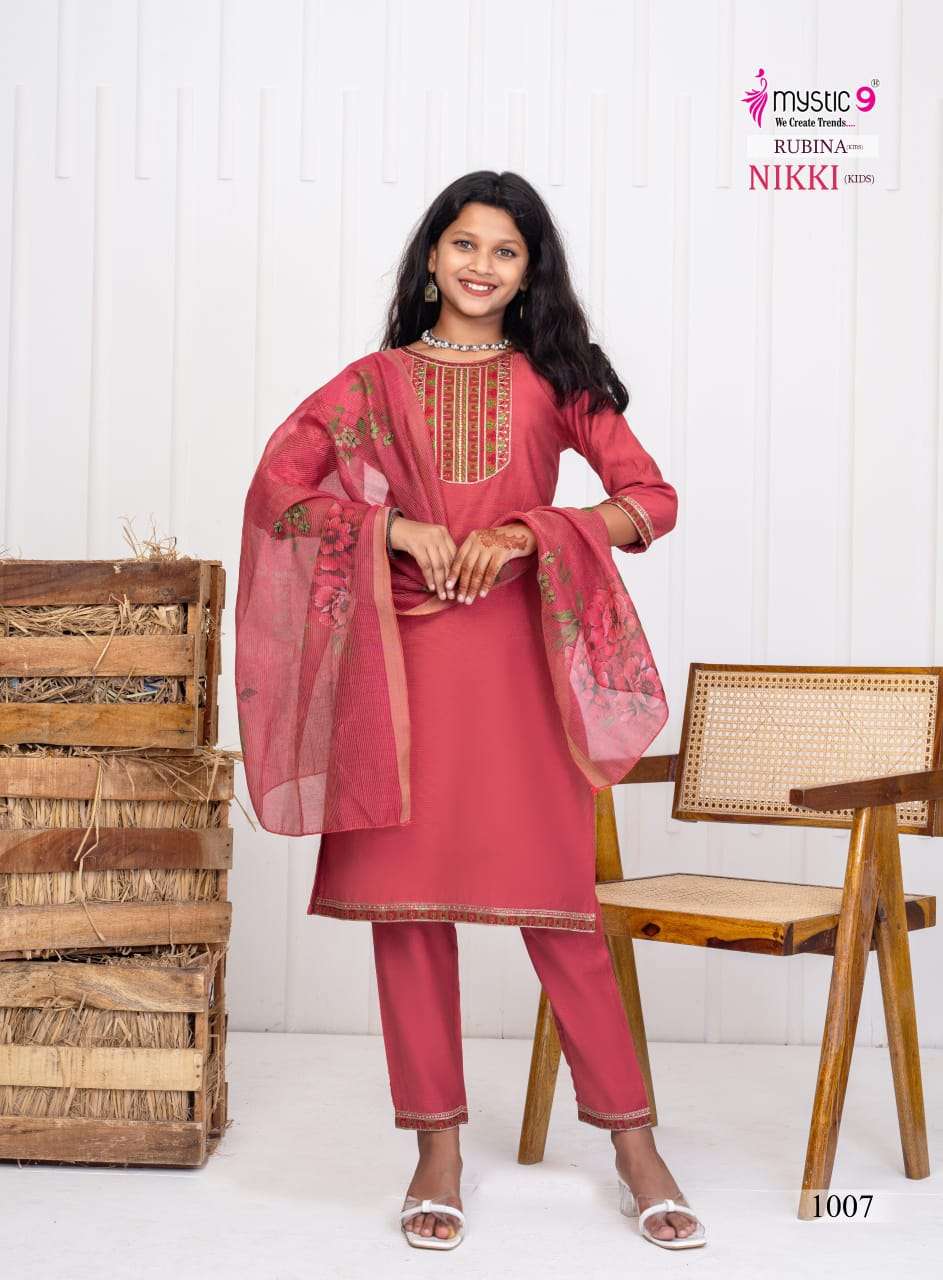 MYSTIC 9 NIKKI KIDS VOL 1 QUALITY DYED DESIGNER SUIT FOR KID...
