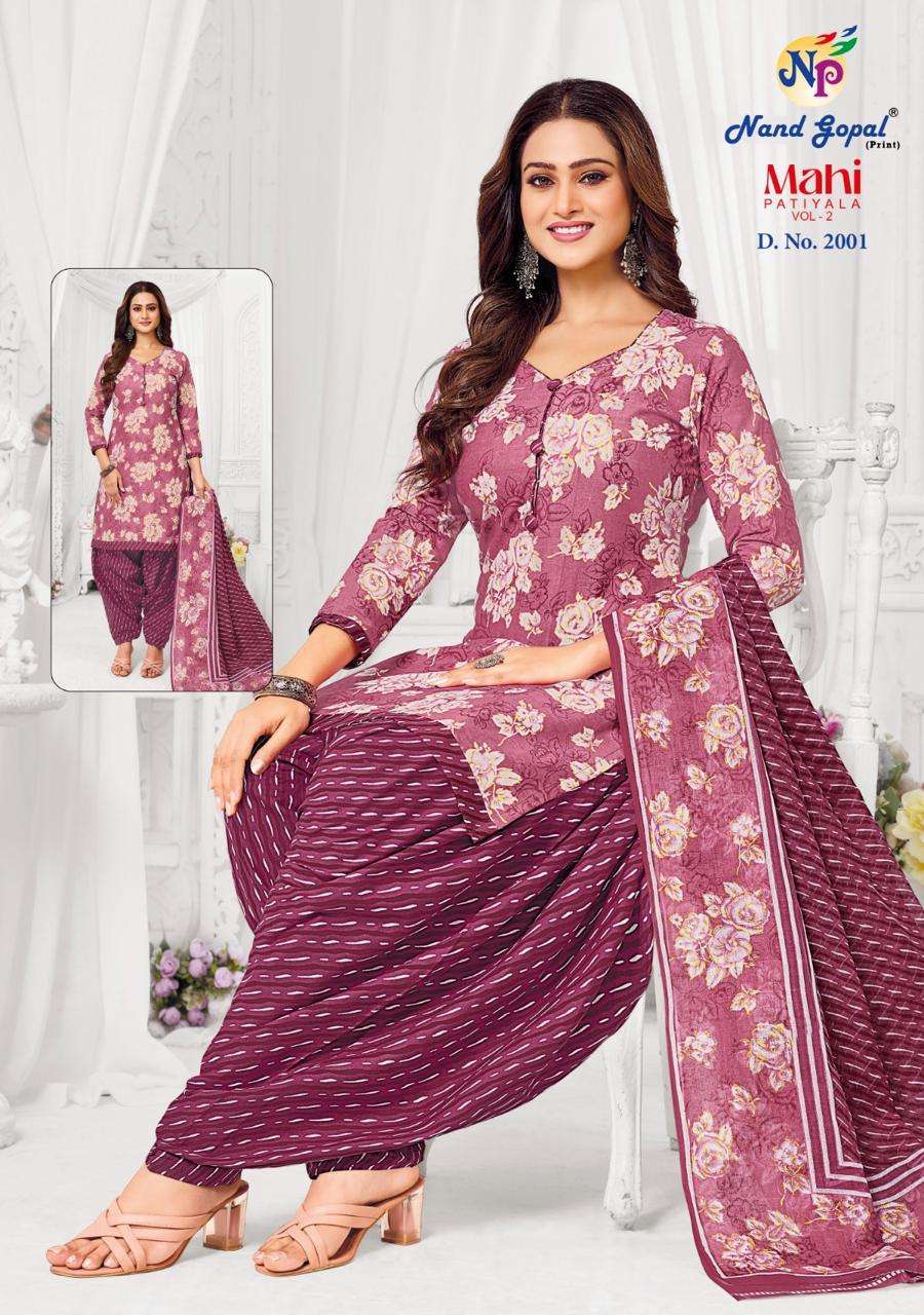 NG MAHI PATIYALA VOL 2 PURE COTTON FABRIC PATIYALA SUIT FOR ...