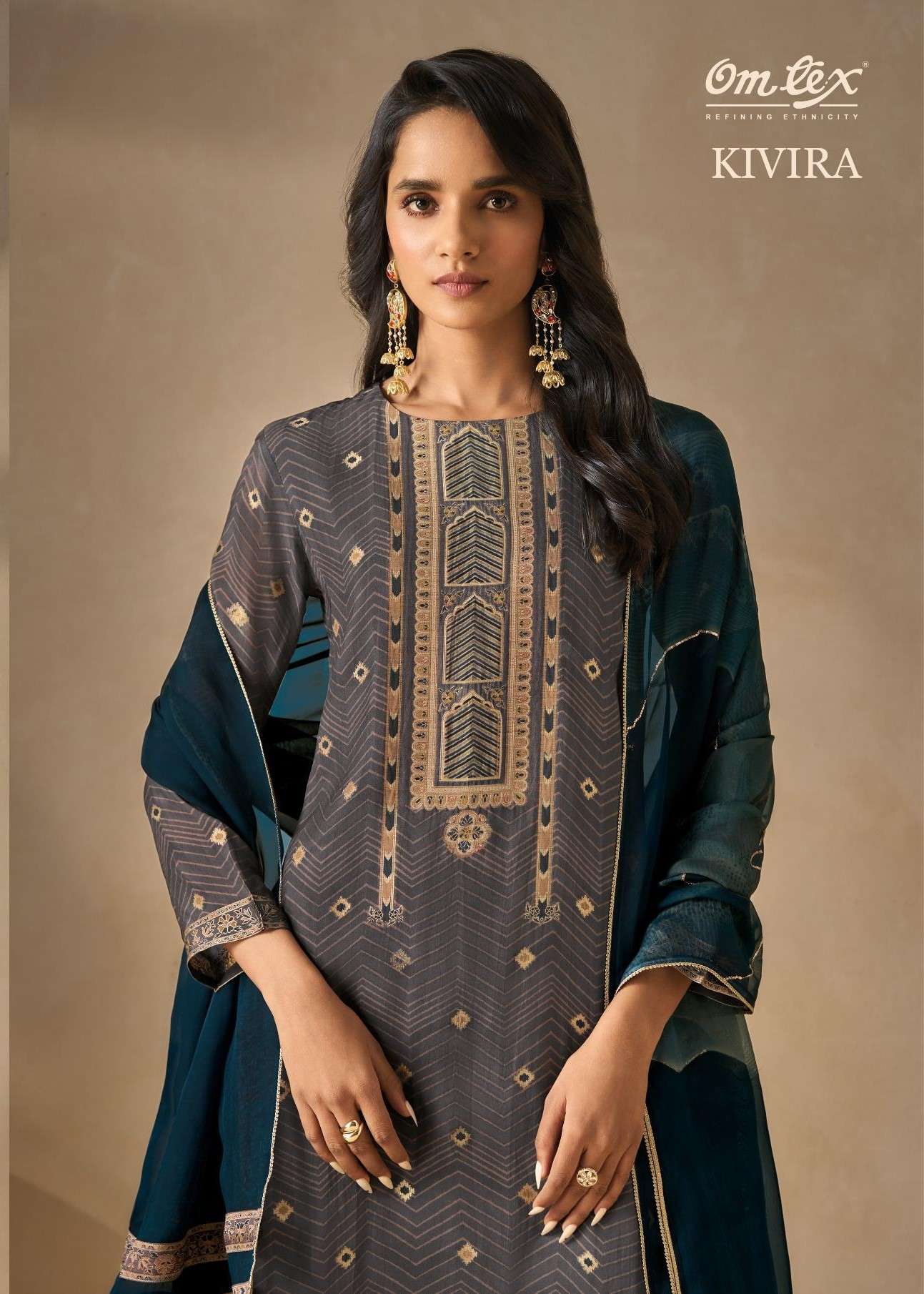 OM TEX KUVIRA SPECIAL FESTIVAL SUIT SILK JACQUARD DESIGNER S...