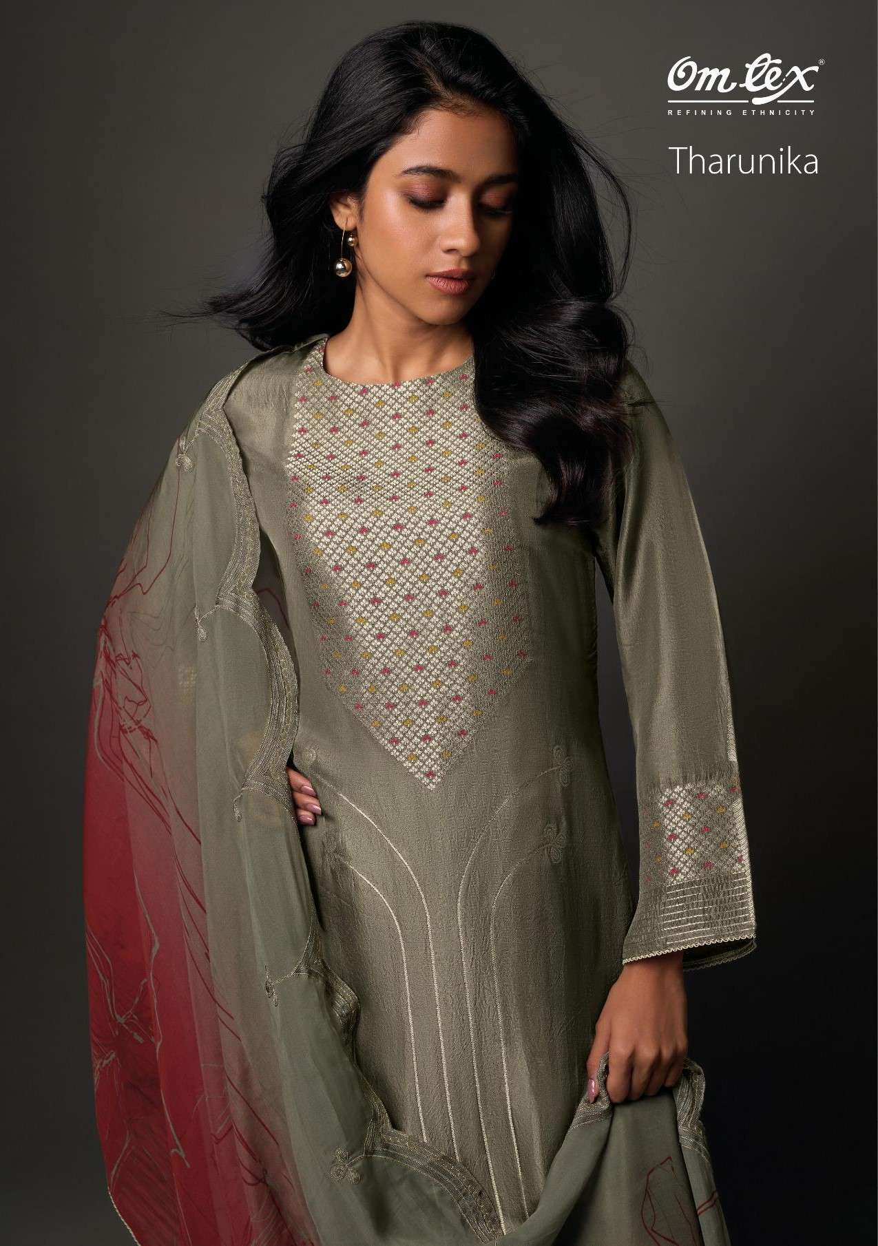 OM TEX THARUNIKA OLIVIA SILK JACQUARD DESIGN SUIT FOR WOMEN ...
