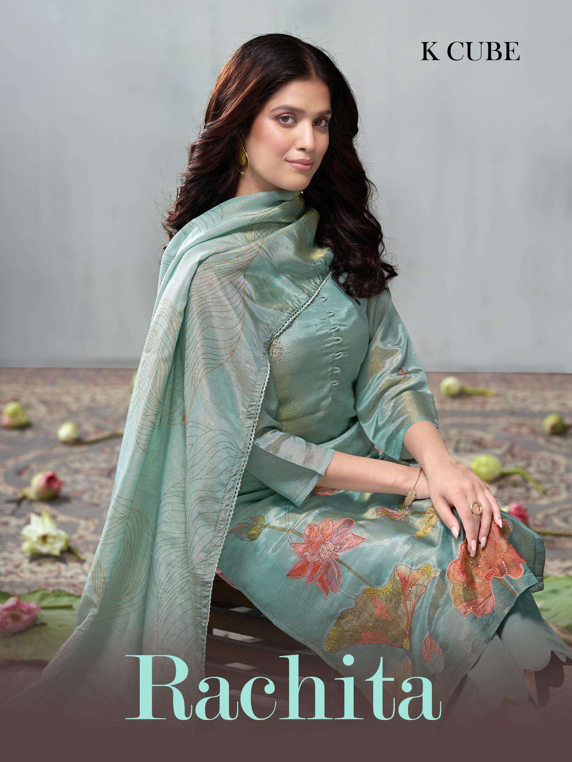 K CUBE RACHITA SIMMER DIGITAL MATERIAL SALWAR KAMEEZ SUPPLIE...