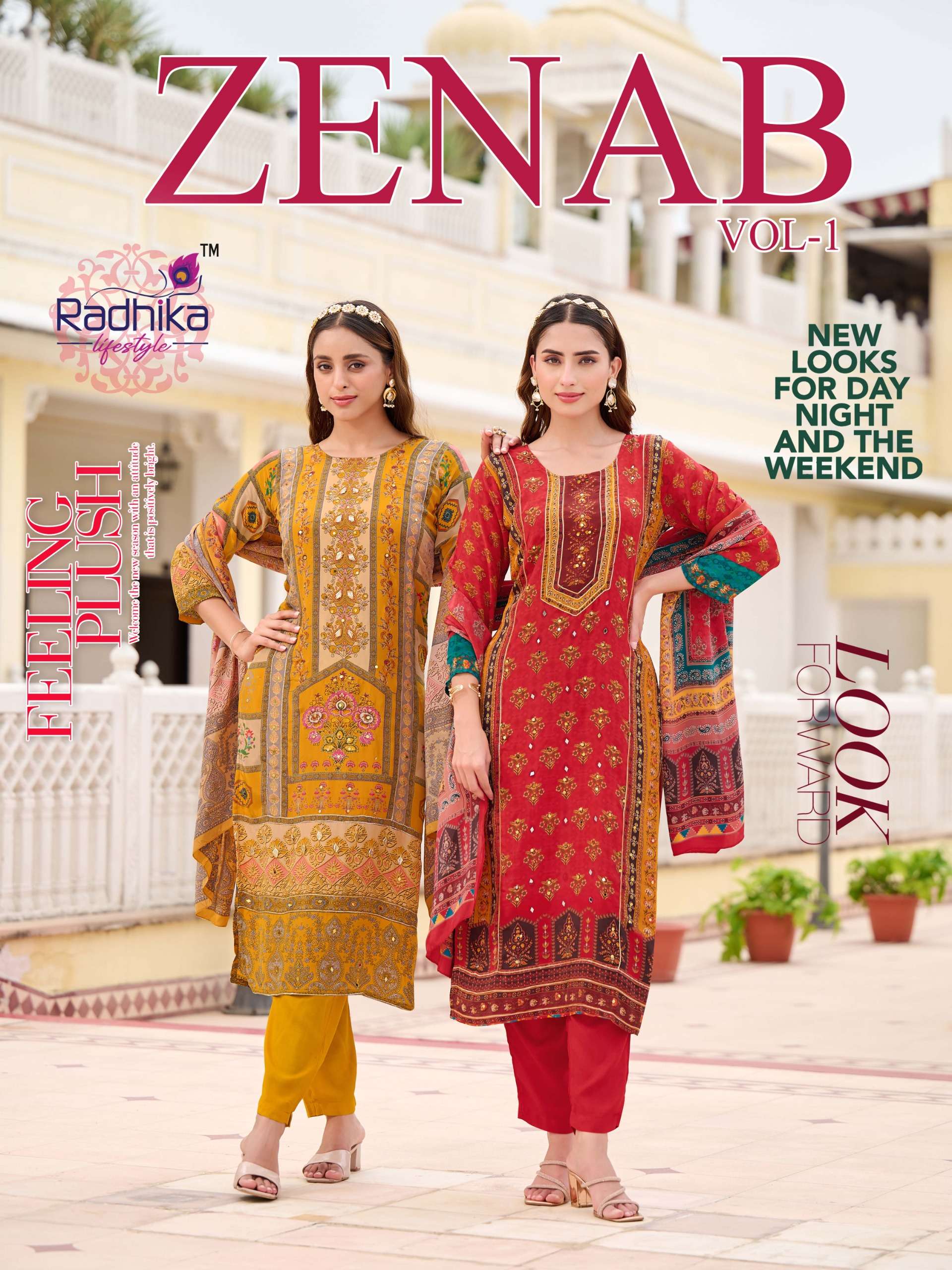 RADHIKA LIFESTYLE ZENAB VOL 1 NATURAL CRAPE DESIGNER SALWAR ...