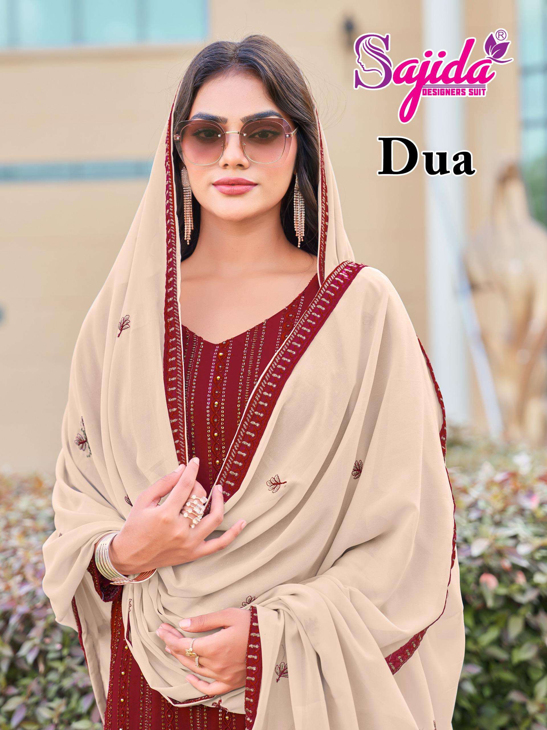 SAJIDA DESIGNER SUITS DUA 1069 1070 1071 SHADI OUTFIT GEORGE...