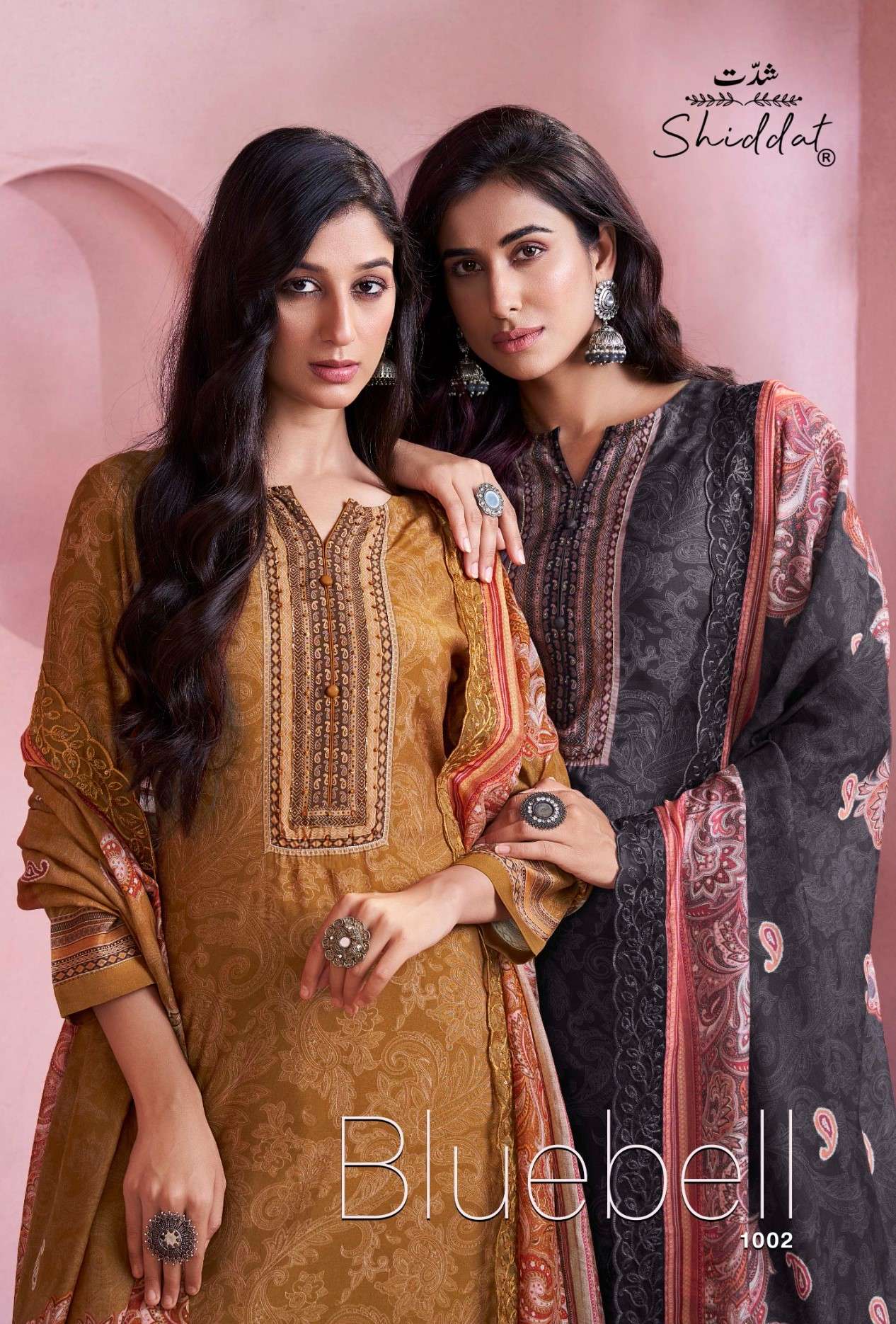 SHIDDAT BLUEBELL 1002 DIGITAL PRINTED HANDWORK SALWAR SUIT F...