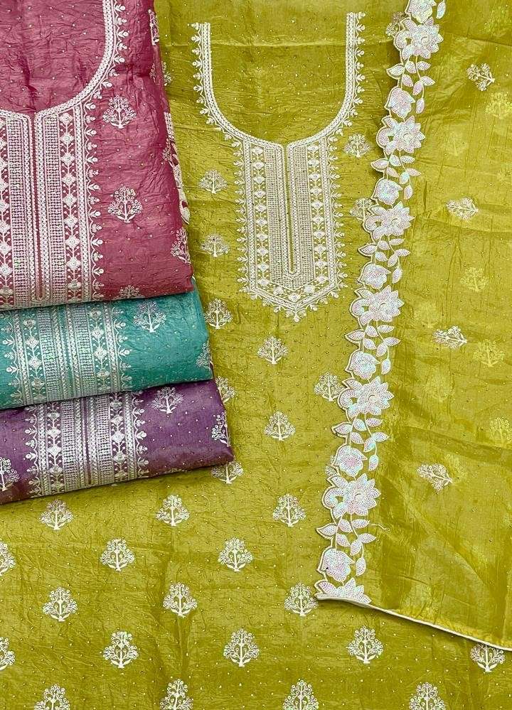 SIARA GOLD CRUSH EMBROIDERY DIAMOND SALWAR SUIT SET WISE RES...