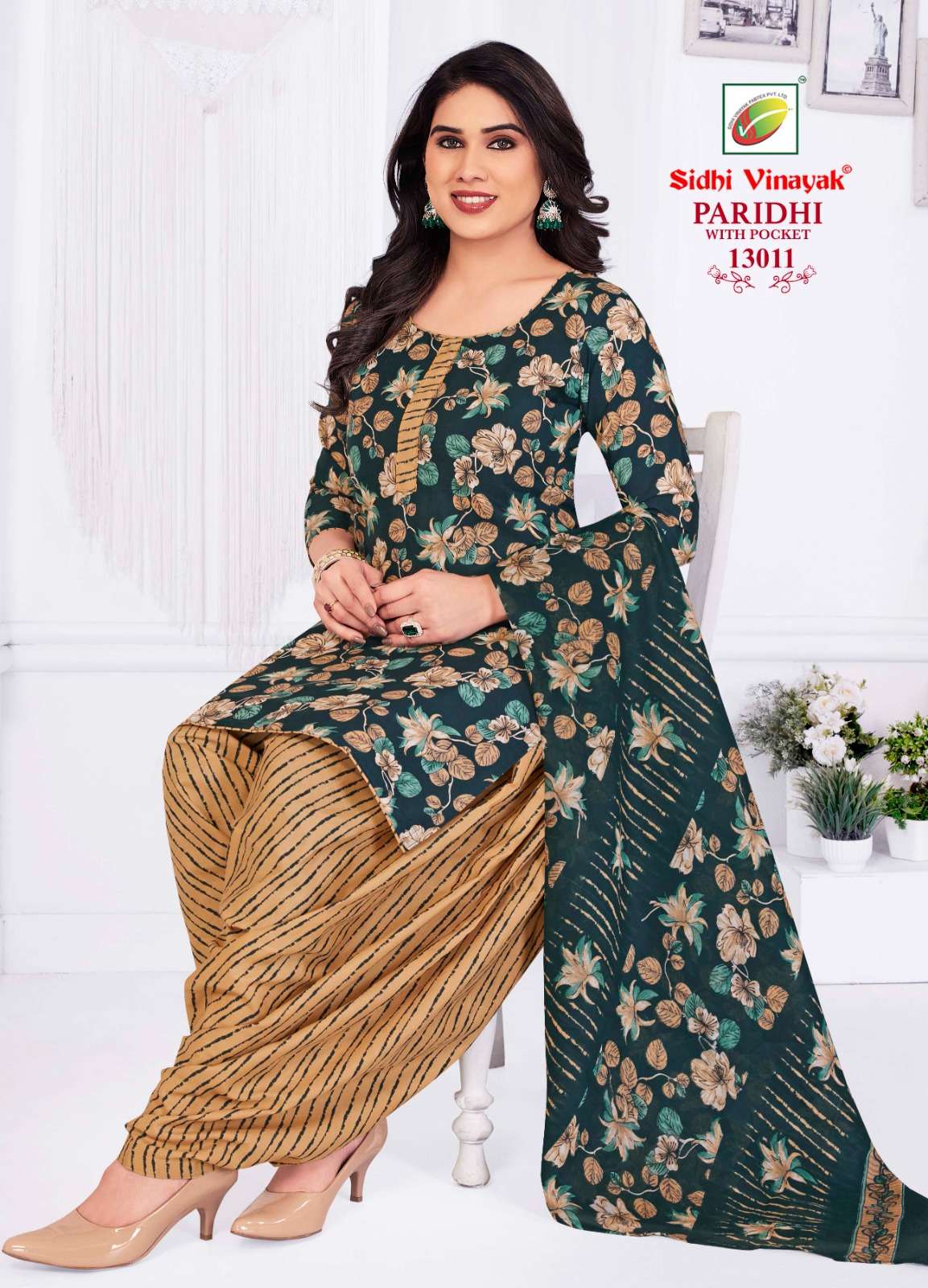 SIDHI VINAYAK PARIDHI VOL 13 REGULAR WEAR SIMILA READYMADE C...