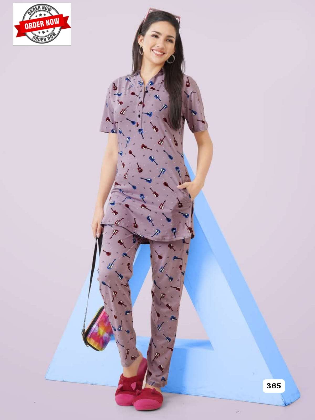 SUMMER SPECIAL CORD SET VOL 365 PRINT KURTA NIGHT SUITS WITH...