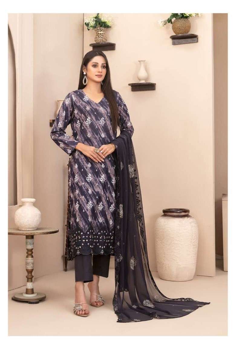 TAWAKKAL FABRICS MIRA NUR HIGH BRAND EMBROIDERY DESIGNER UNS...