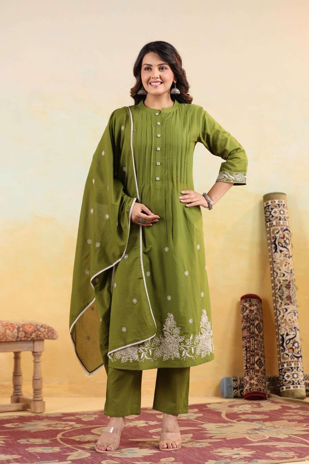 TTT GANESH DIWALI ALL SEASON CLOTHING COTTON WORK FANCY SALW...