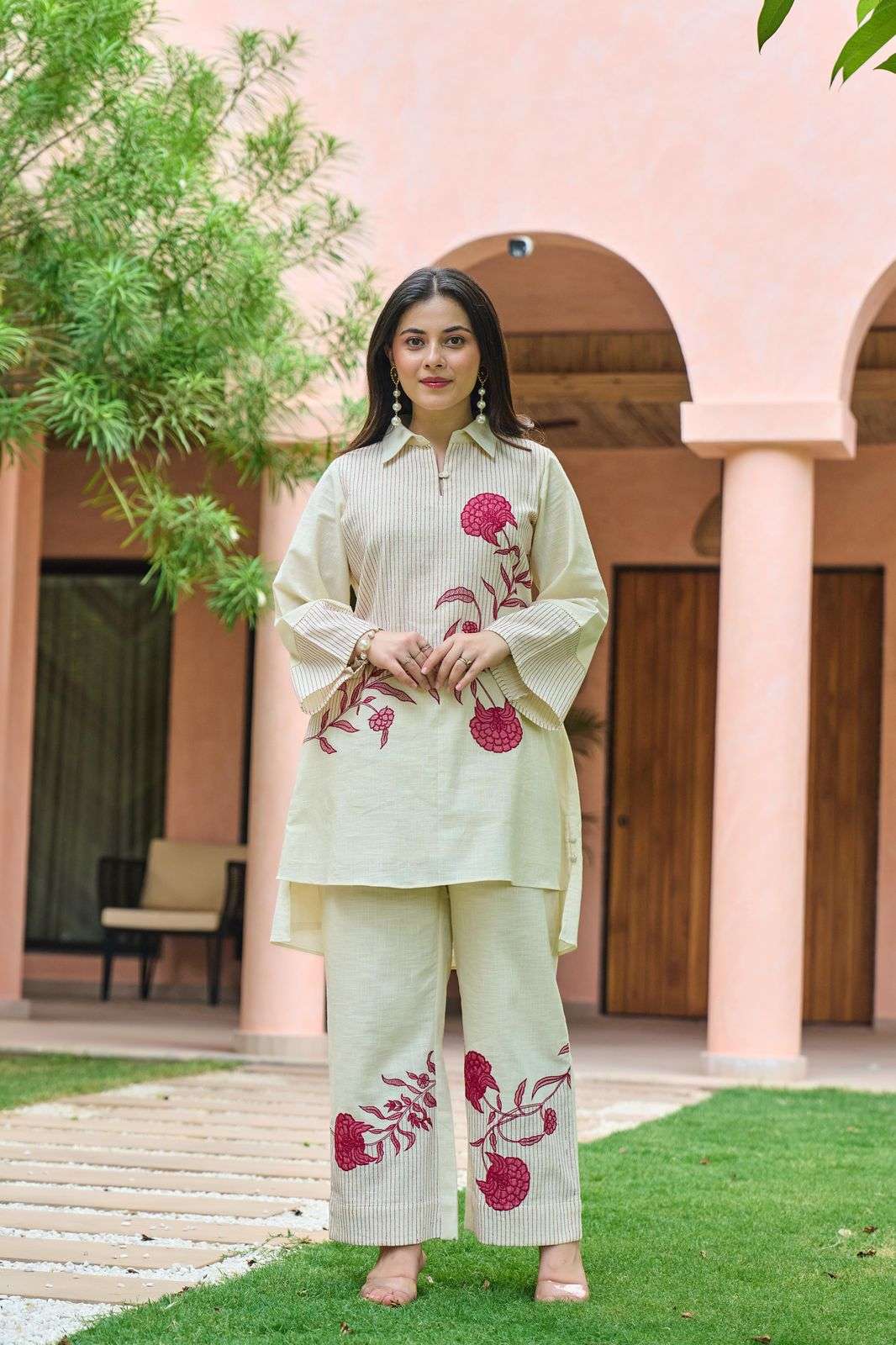 TTT SPECIAL FESTIVAL WESTERN COTTON EMBROIDERY WORK CORD SET...