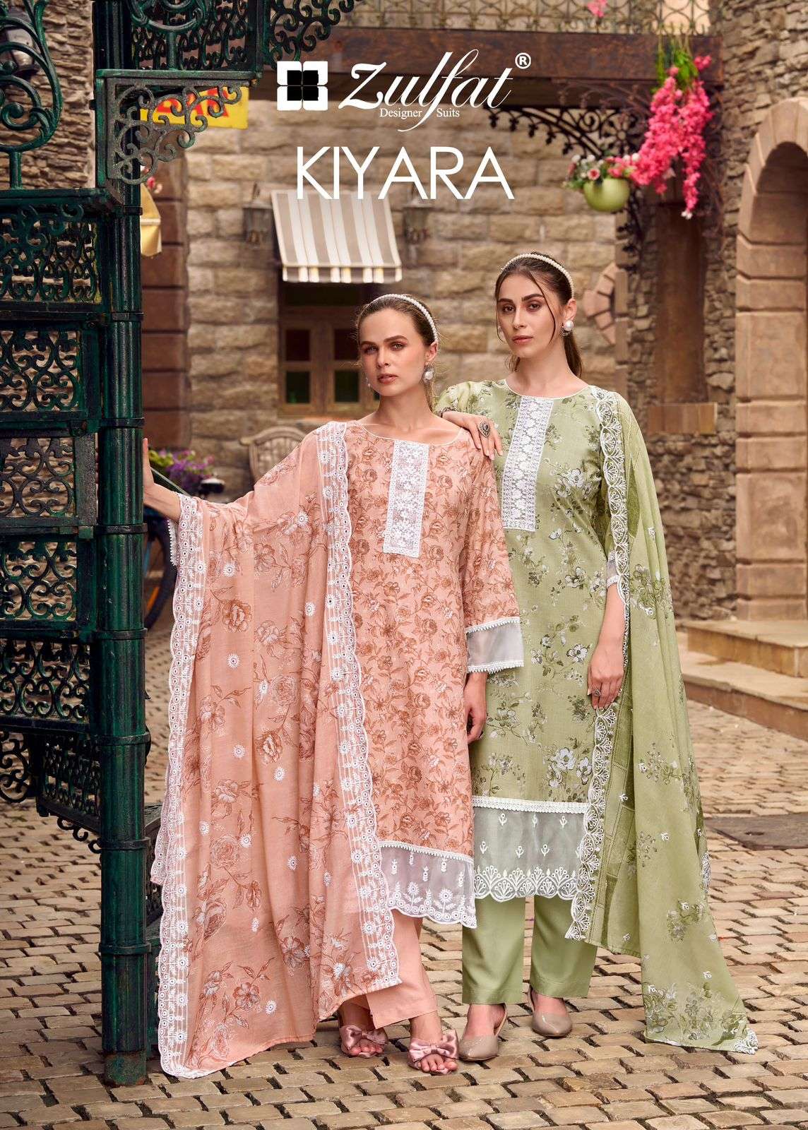 ZULFAT DESIGNER SUITS KIYARA COTTON PRINT EXCLUSIVE WORK SAL...