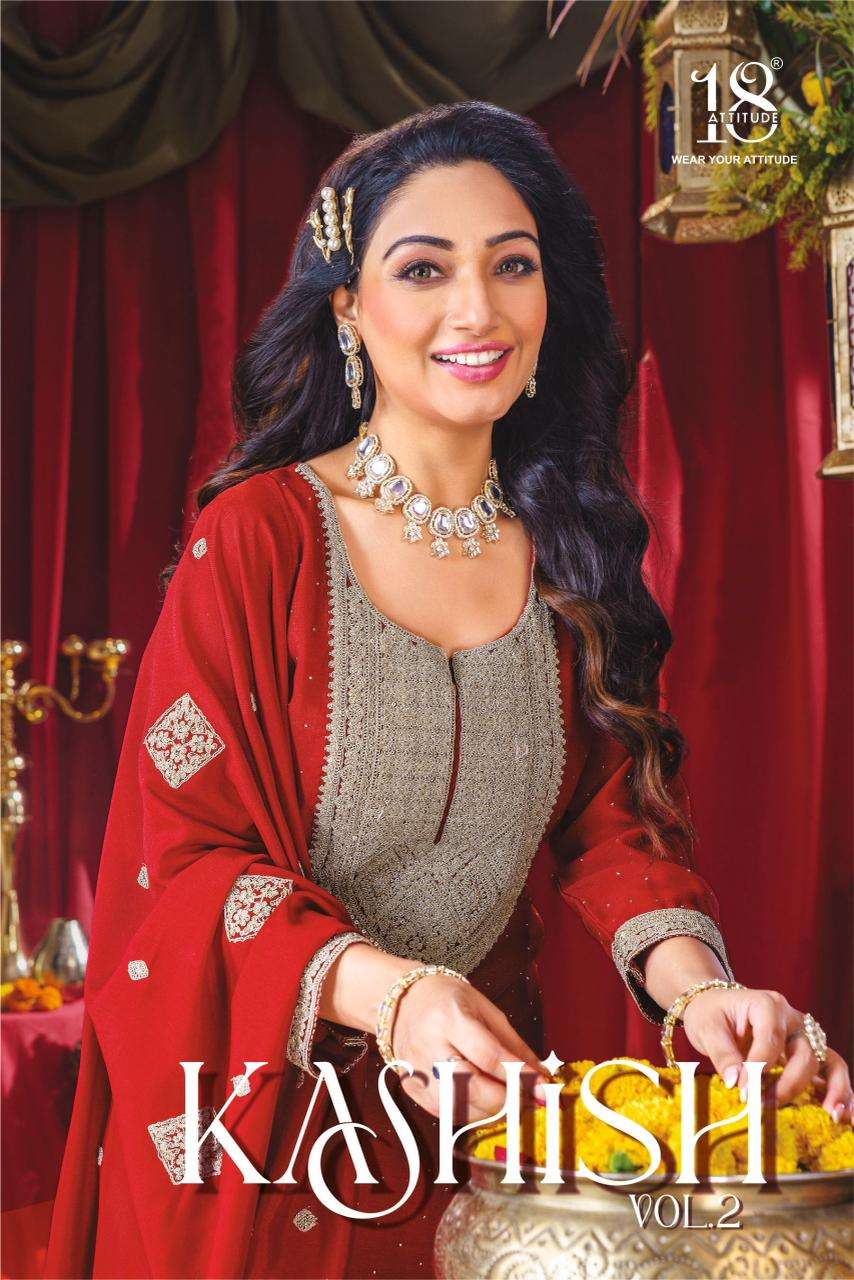 18 ATTITUDE KASHISH VOL 2 KARWA CHOTH DIWALI SPECIAL KURTI F...