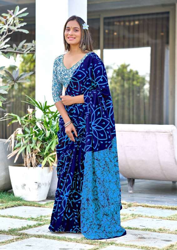 43 AARICA FESTIVAL WEAR COTTON SAREE & GIFTED BEST BLOCK PRI...