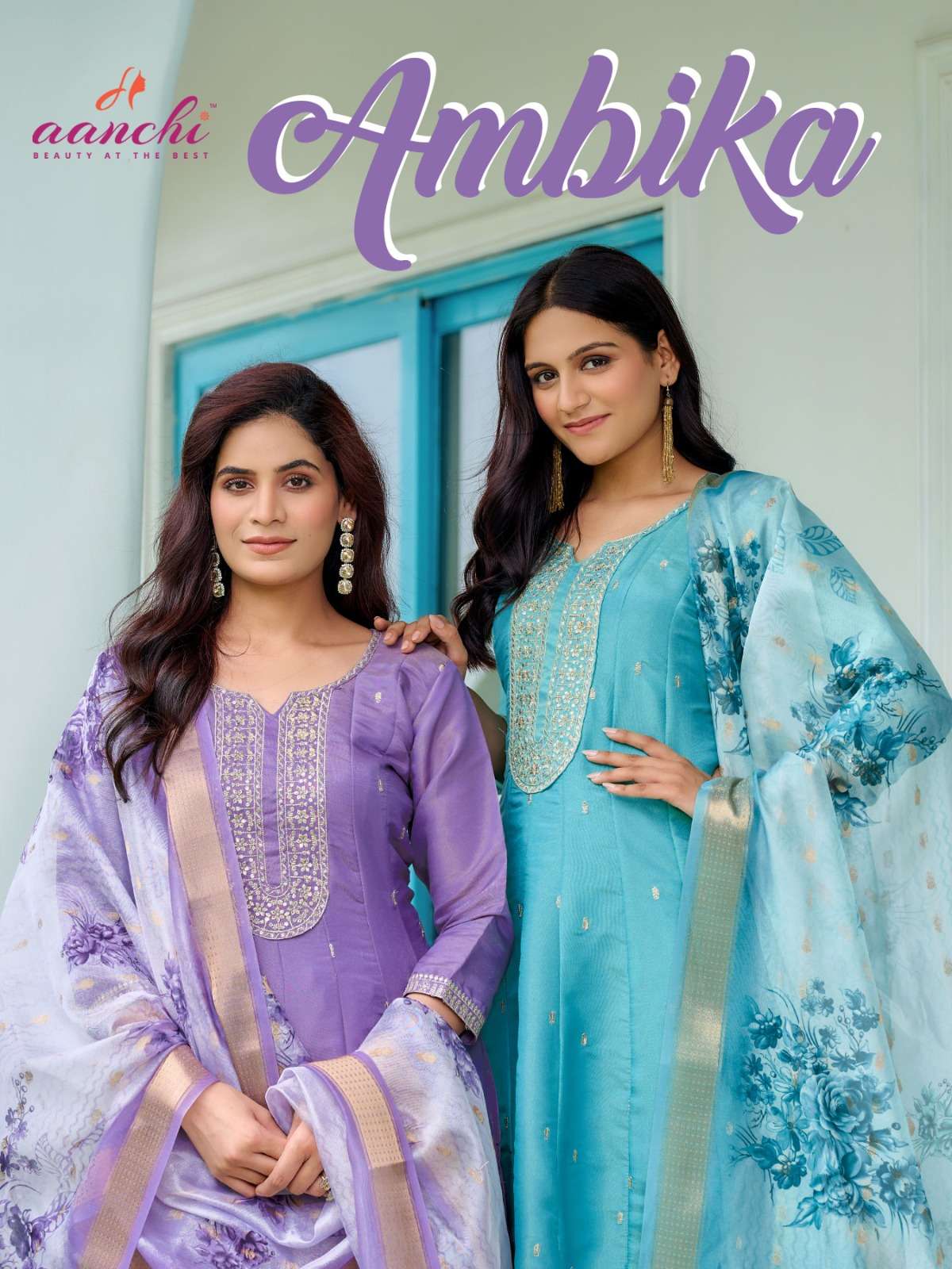 AANCHI AMBIKA FLAIR PATTERN DESIGNER SUIT FOR WOMEN FESTIVAL...