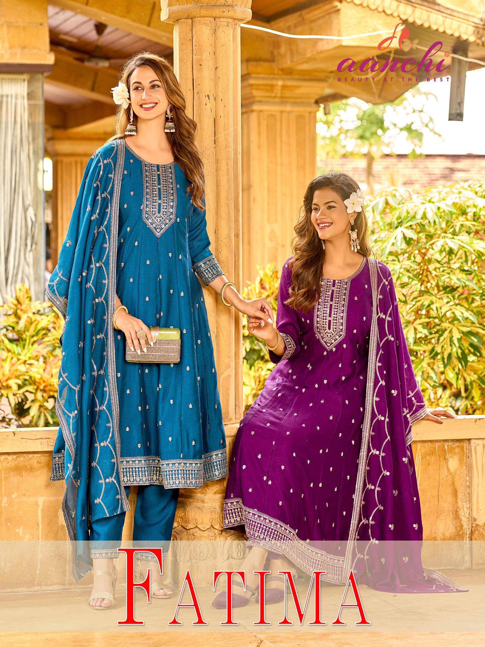 AANCHI FATIMA VICHITRA SILK FLAIR KURTI SUIT FOR SHADI & FES...