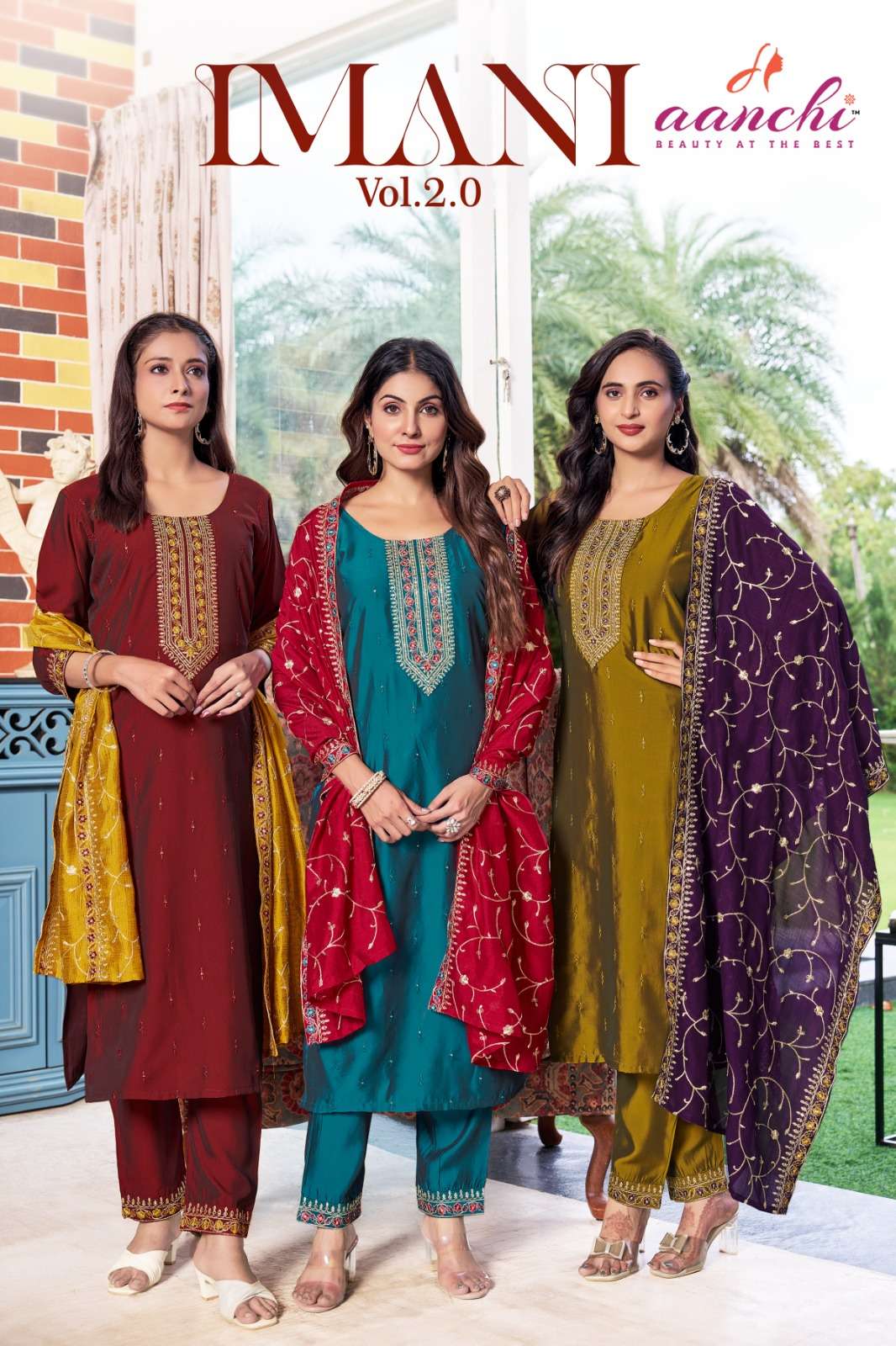 AANCHI IMANI 2 0 RANGEELA SILK STRAIGHT FASHION SUIT FOR REA...