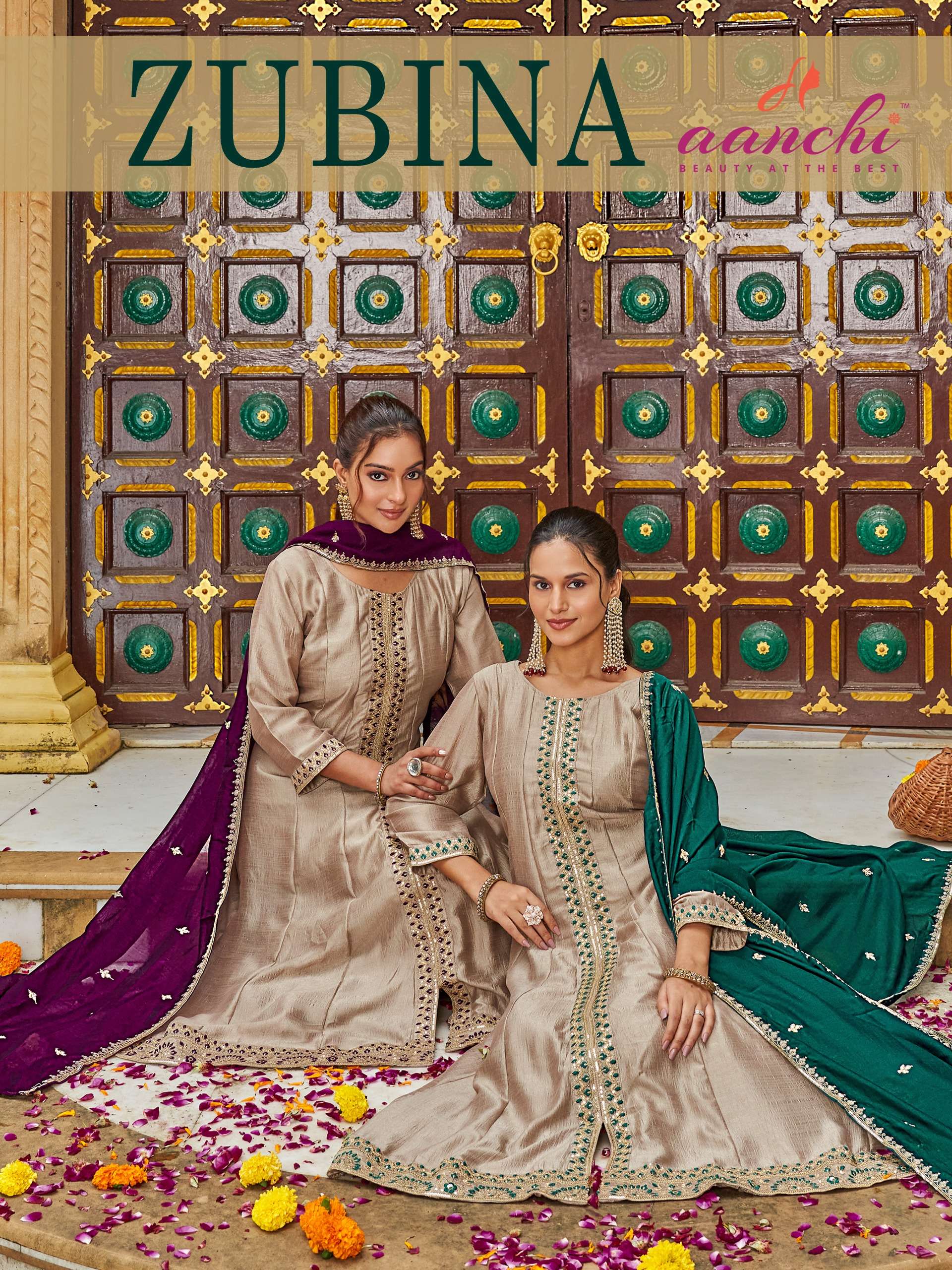 AANCHI ZUBINA FLAIR DRESS CONCEPT SILK FANCY ANARKALI SUIT F...