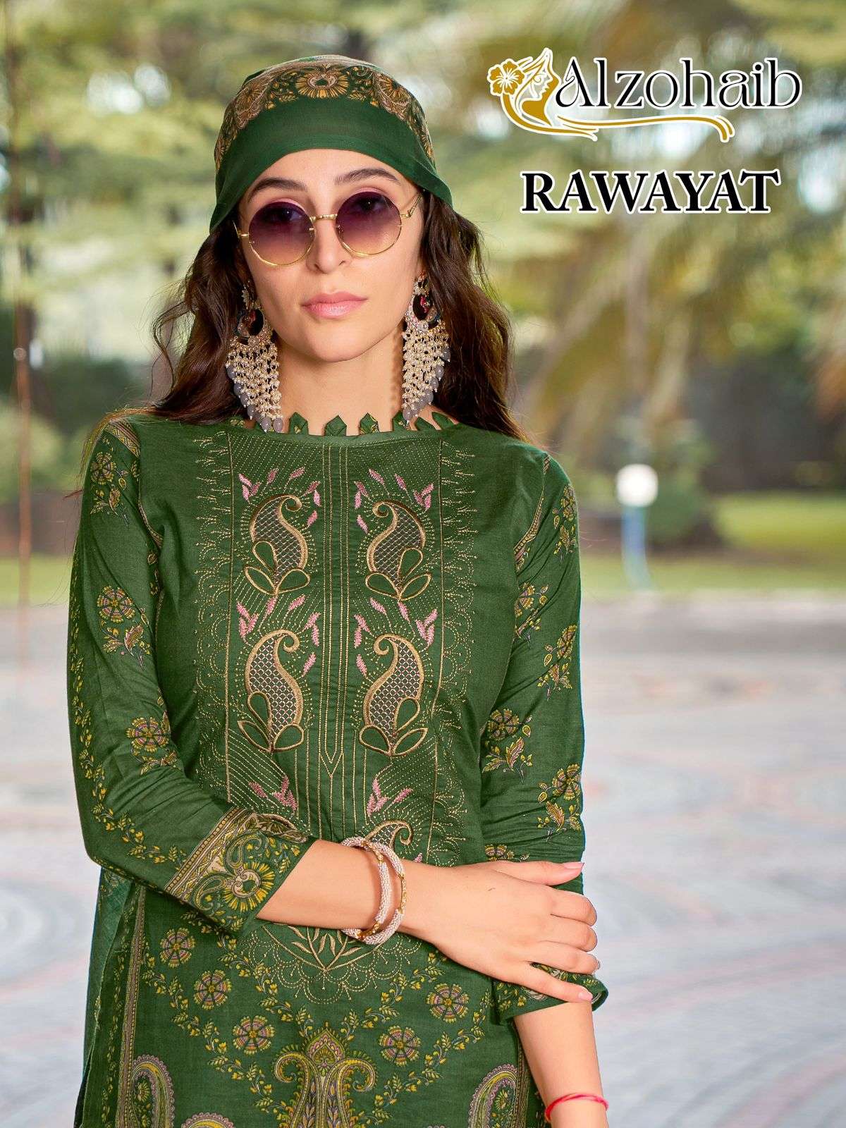 AL ZOHAIB RAWAYAT 1062 TO 1065 PURE COTTON PRINT EMBROIDERY ...
