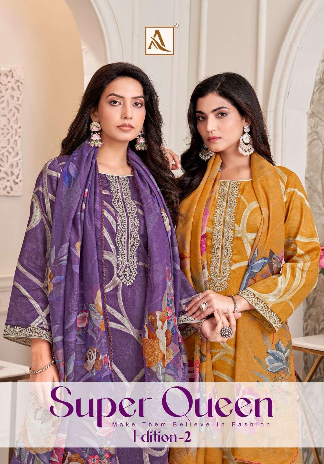 ALOK SUIT SUPER QUEEN VOL 2 ZAM COTTON PRINT DRESS MATERIAL ...