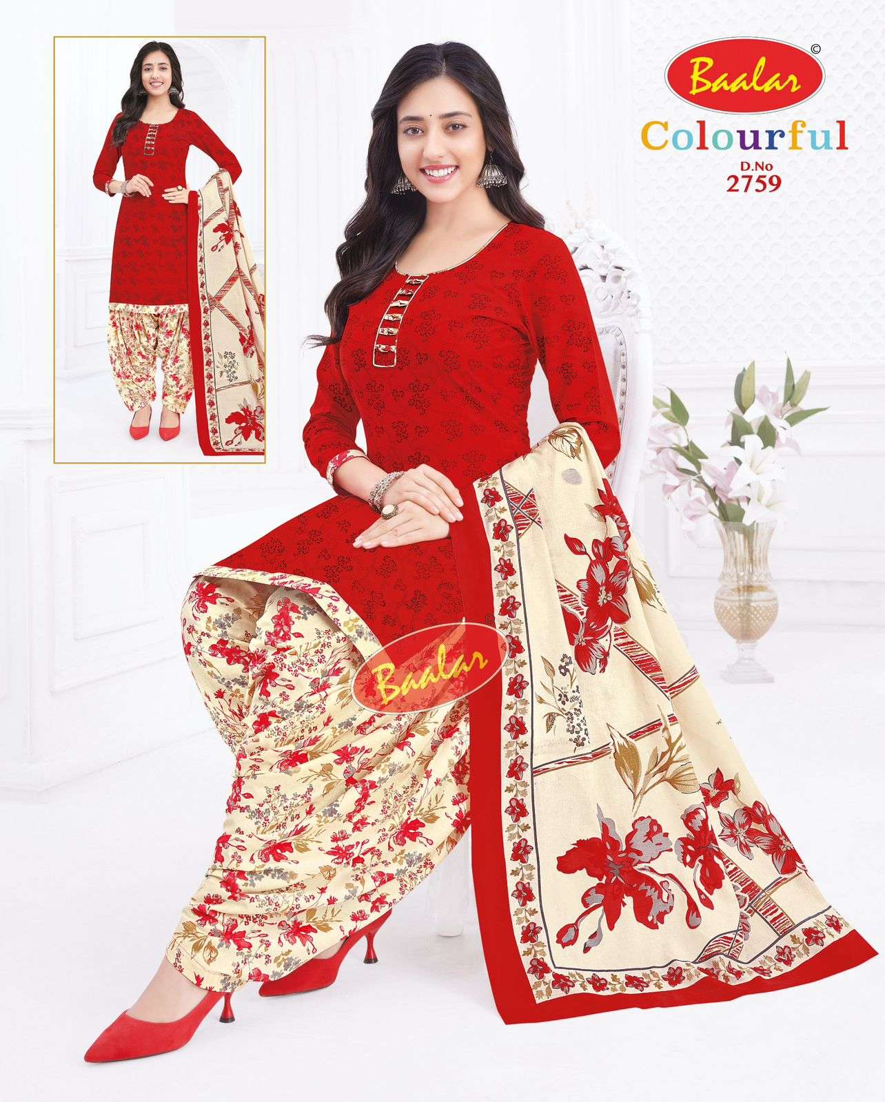 BAALAR COLOURFUL VOL 27 REGULAR HOME DRESS PURE COTTON SUIT ...