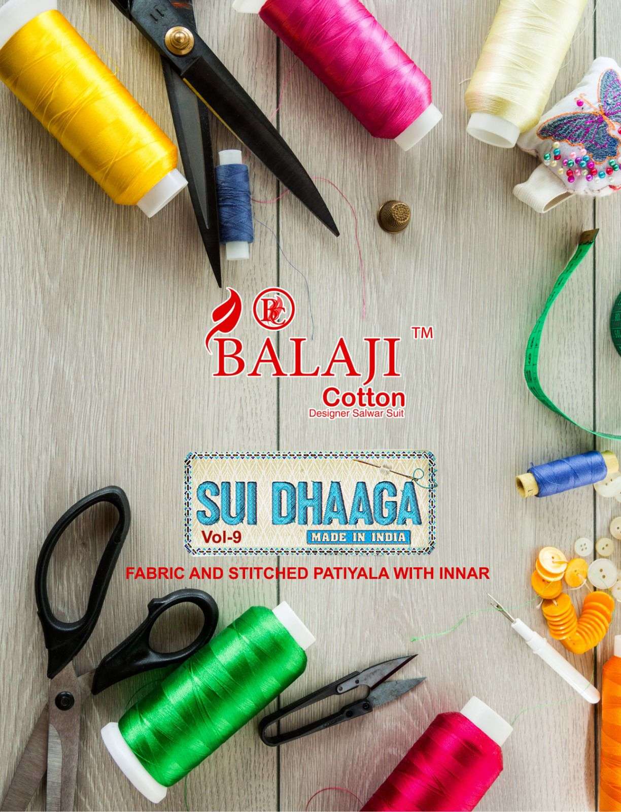 BALAJI SUI DHAAGA VOL 9 MOONSON SEASON COTTON DRESS MATERIAL...