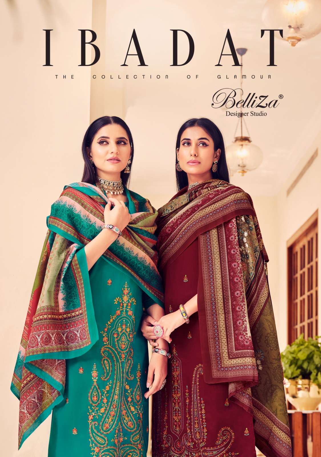 BELLIZA DESIGNER STUDIO IBADAT JAM COTTON KASHMIRI DESIGNER ...