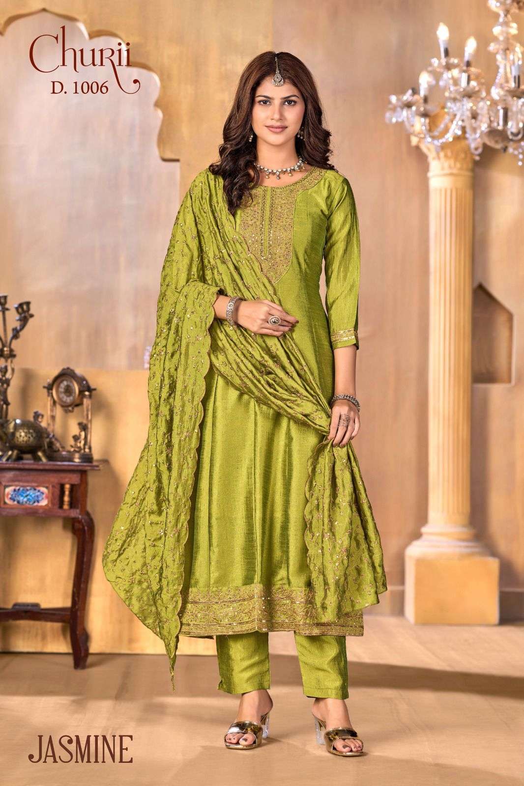 CHURLL JASMINE EXCLUSIVE HIT READYMADE GHERA KALI ANARKALI S...