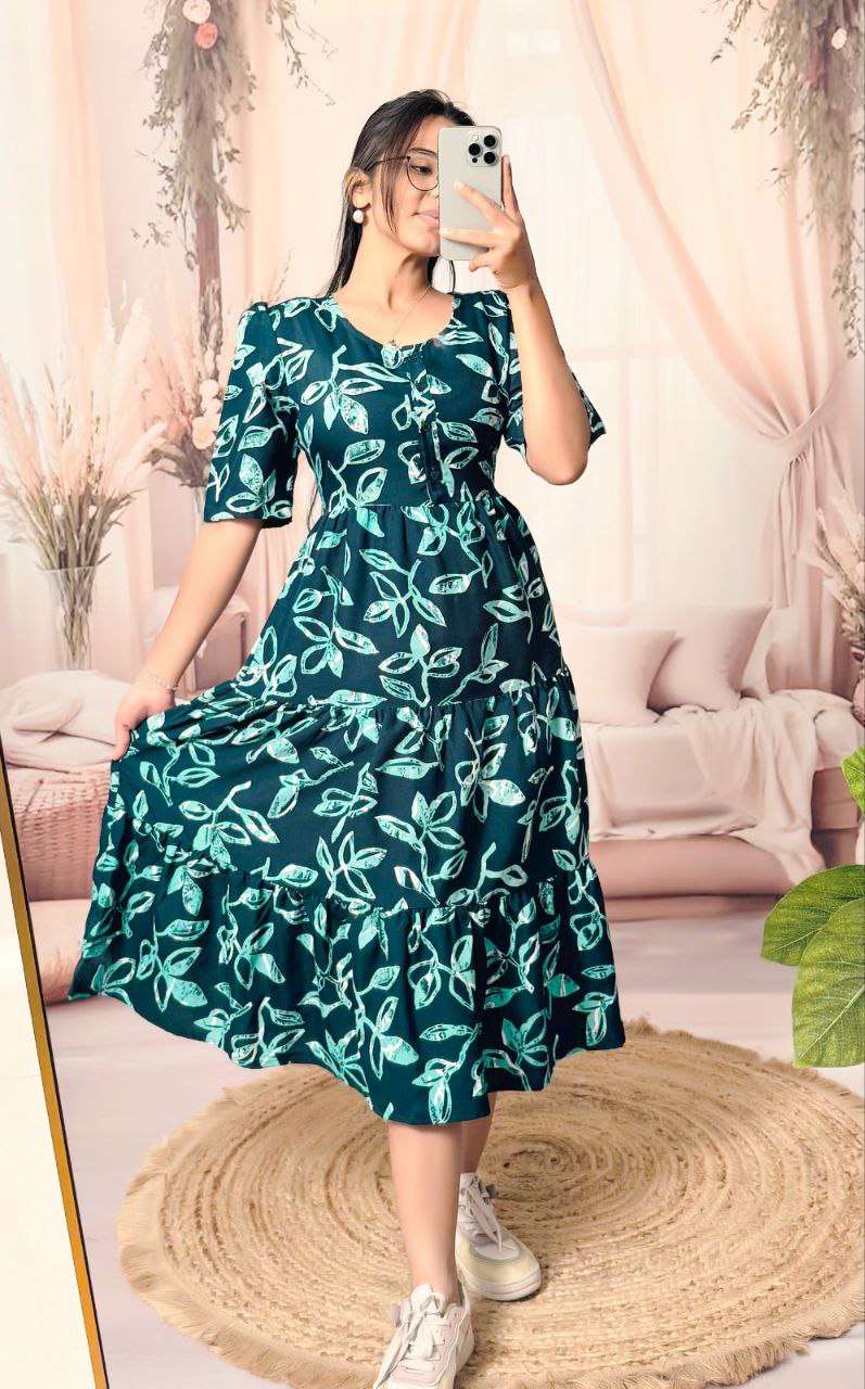 CLASSIC AND FLATTERING SUMMER STYLE ONE PIECE MIDDY FOR GIRL...