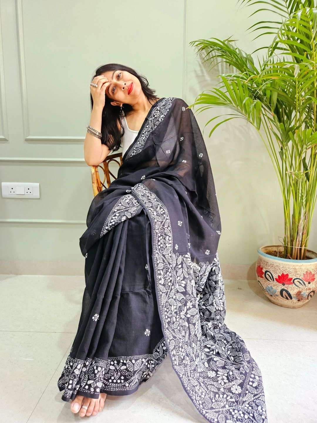 DF 250 AADHYA KATHA PRINTED WITH CHANDERI SILK FANCY LOOK SA...