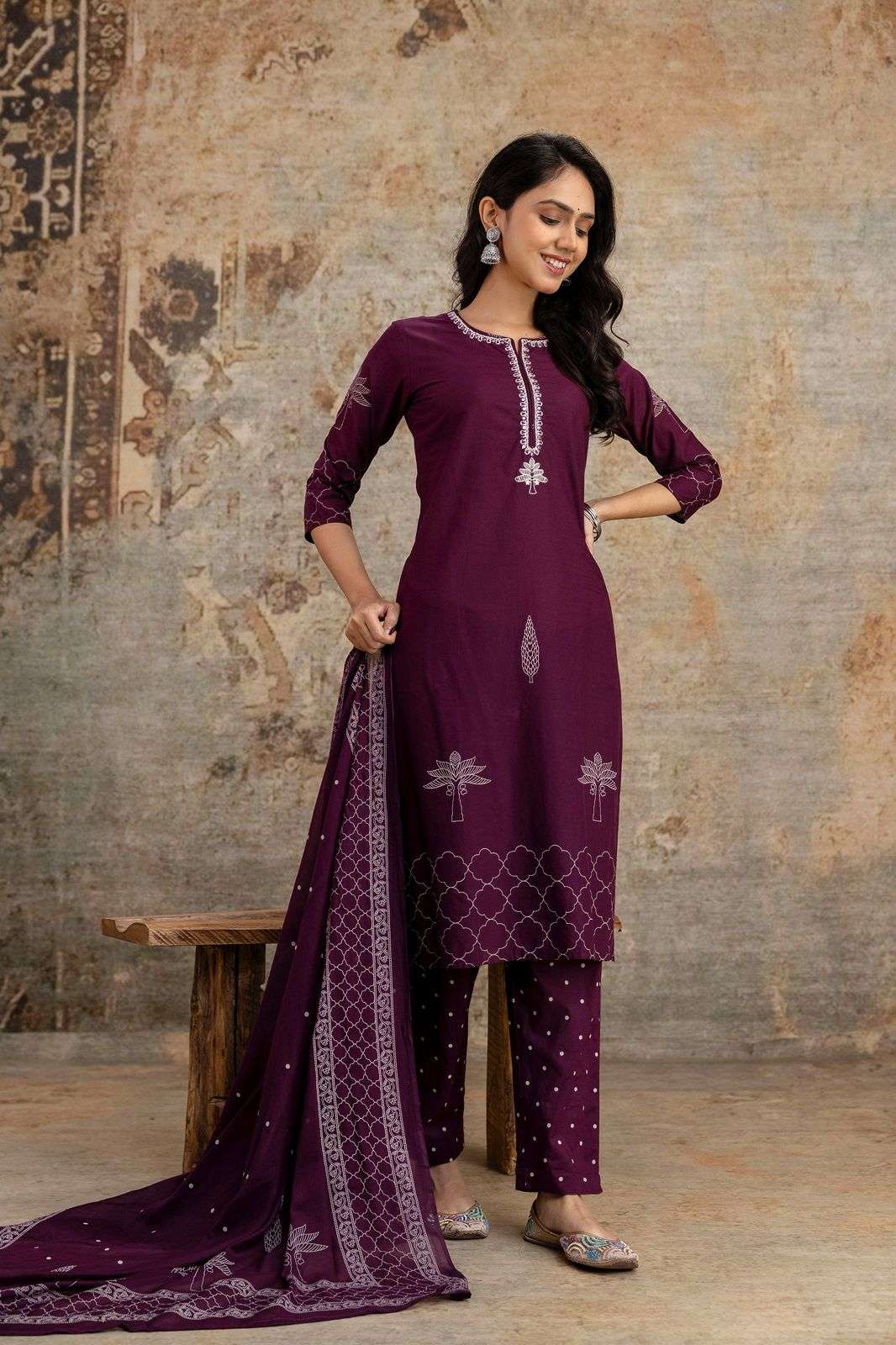 ELEGANT LAVENDER WAX COTTON SUIT TO STYLISH OUTFIT FESTIVAL ...