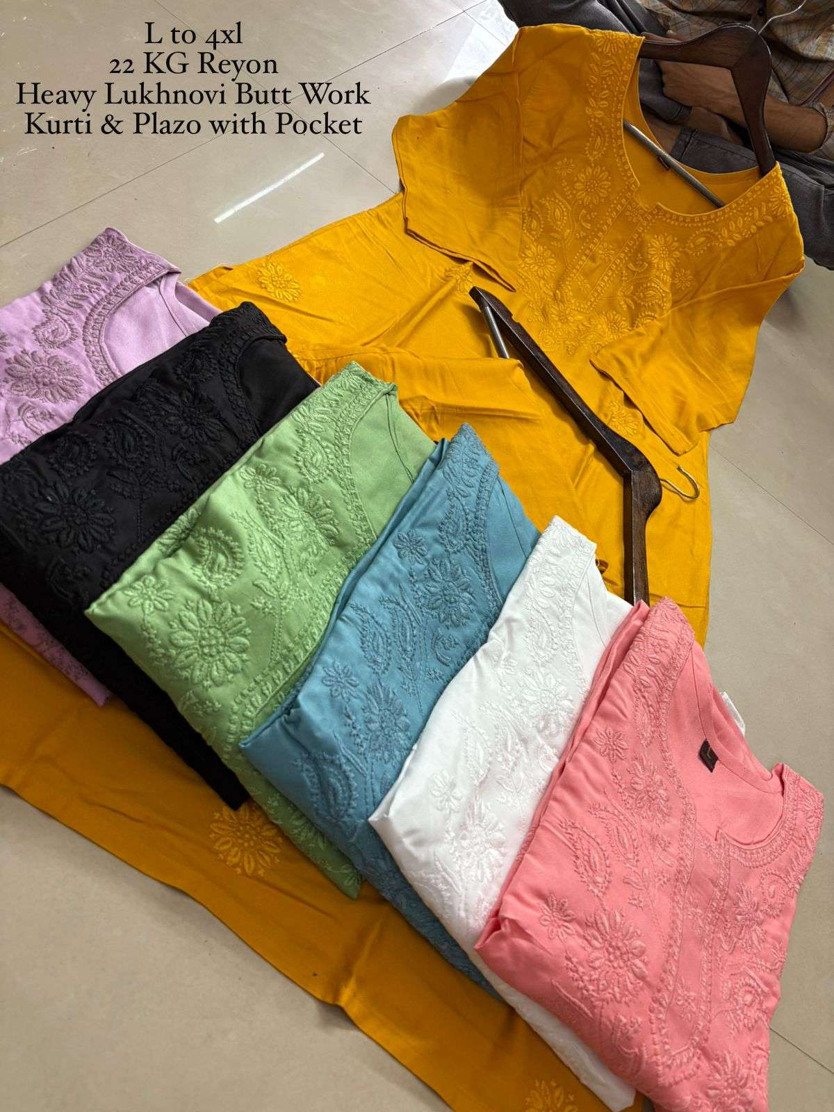 FAMOUS LAKHNOWI WORK KURTI AND PANT FOR WOMEN OFFICE & DAILY...