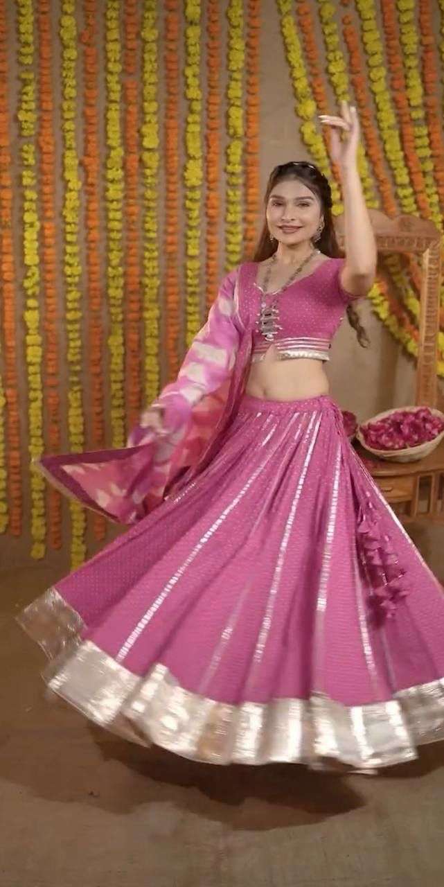 Festival special cotton fabric fancy look lehenga choli best...