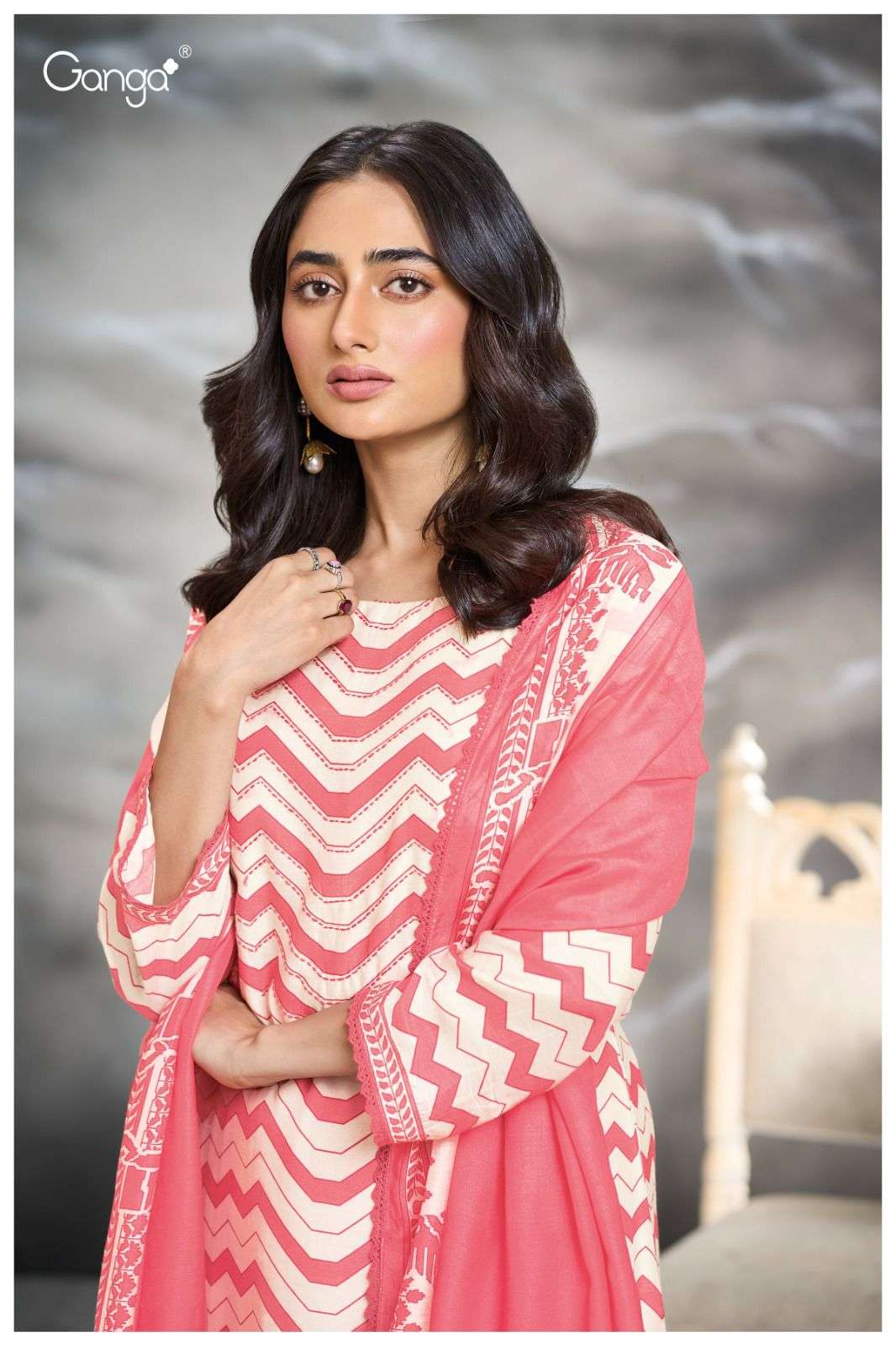 GANGA CARMEN 3231 PREMIUM BEMBERG SILK HANDWORK UNSTITCH SUI...