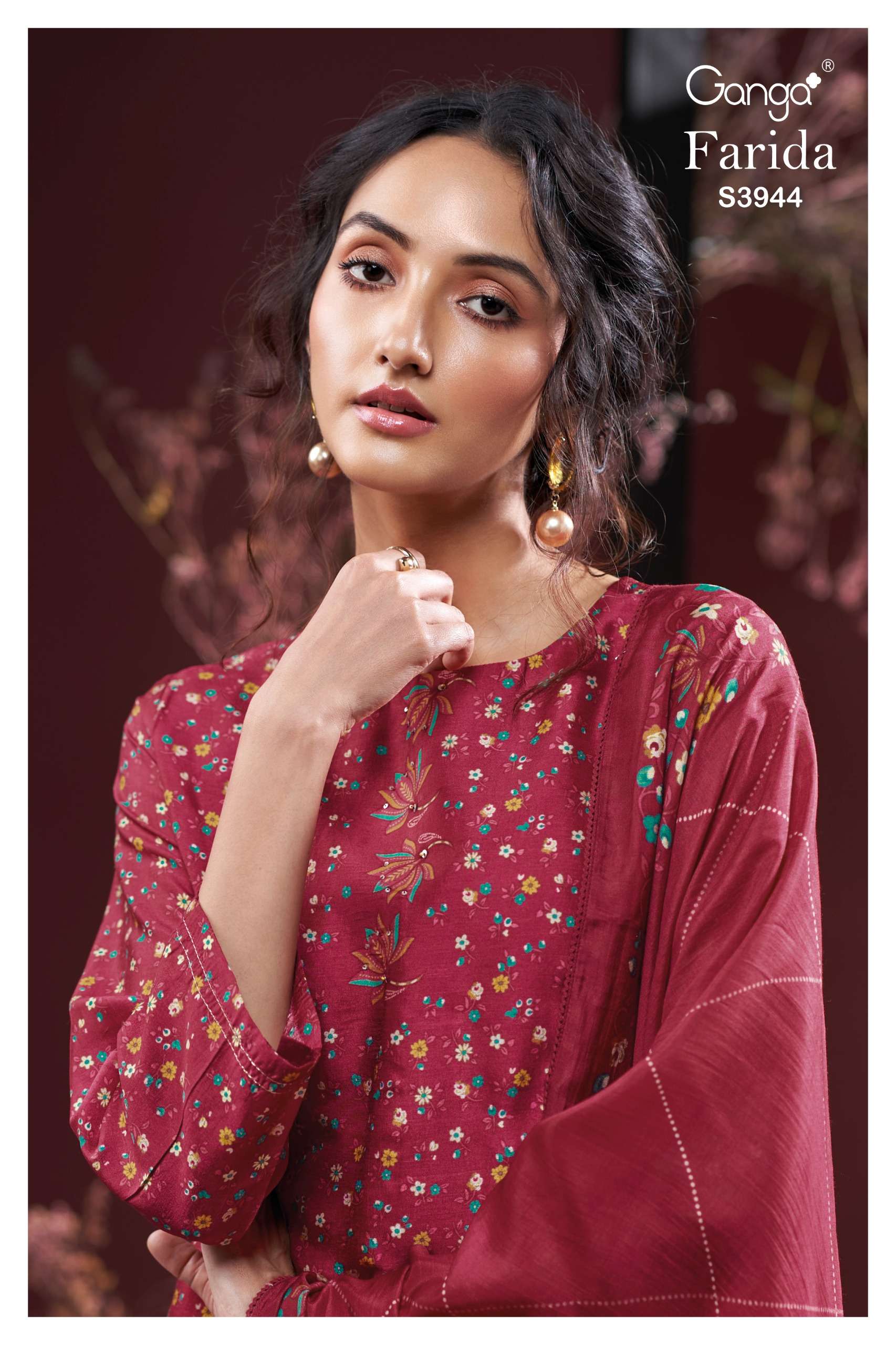 GANGA FARIDA 3944 RUSSIA SILK PRETTY DRESS LADIES CATALOG FE...