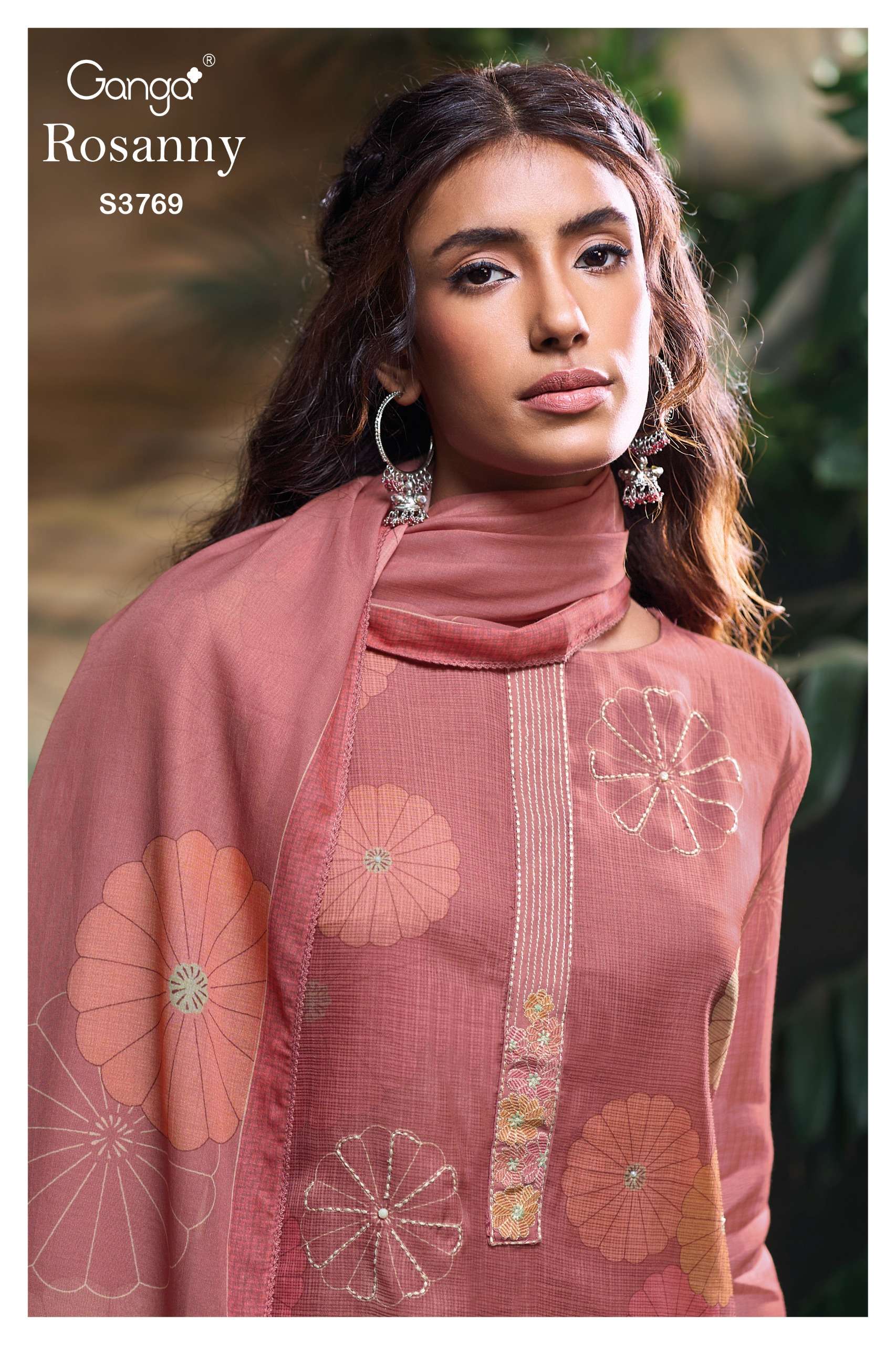 GANGA ROSANNY 3769 PREMIUM WOOL PASHMINA PRINTED WORK PRETTY...