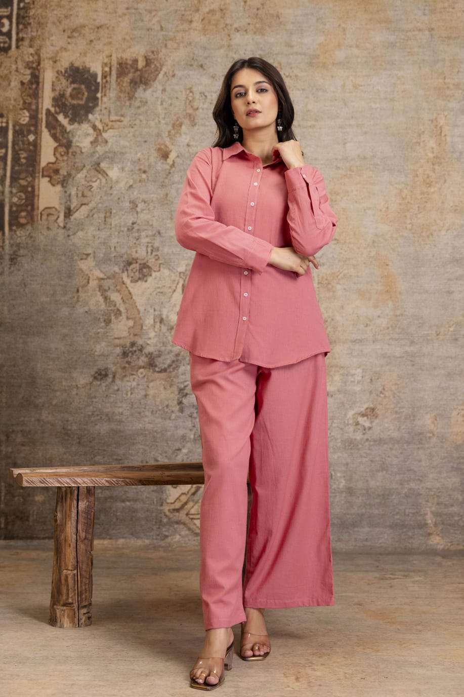 INDIAN TOP OUTFIT COTTON FLEX CORD SET TO PALAZZO STYLE PANT...